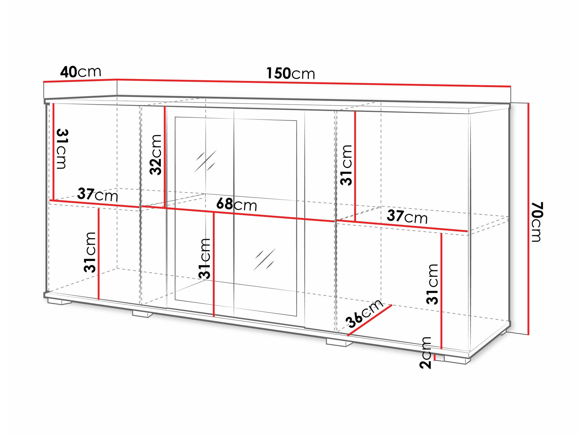 Sideboard Torcame 102 (Wotan Eiche)