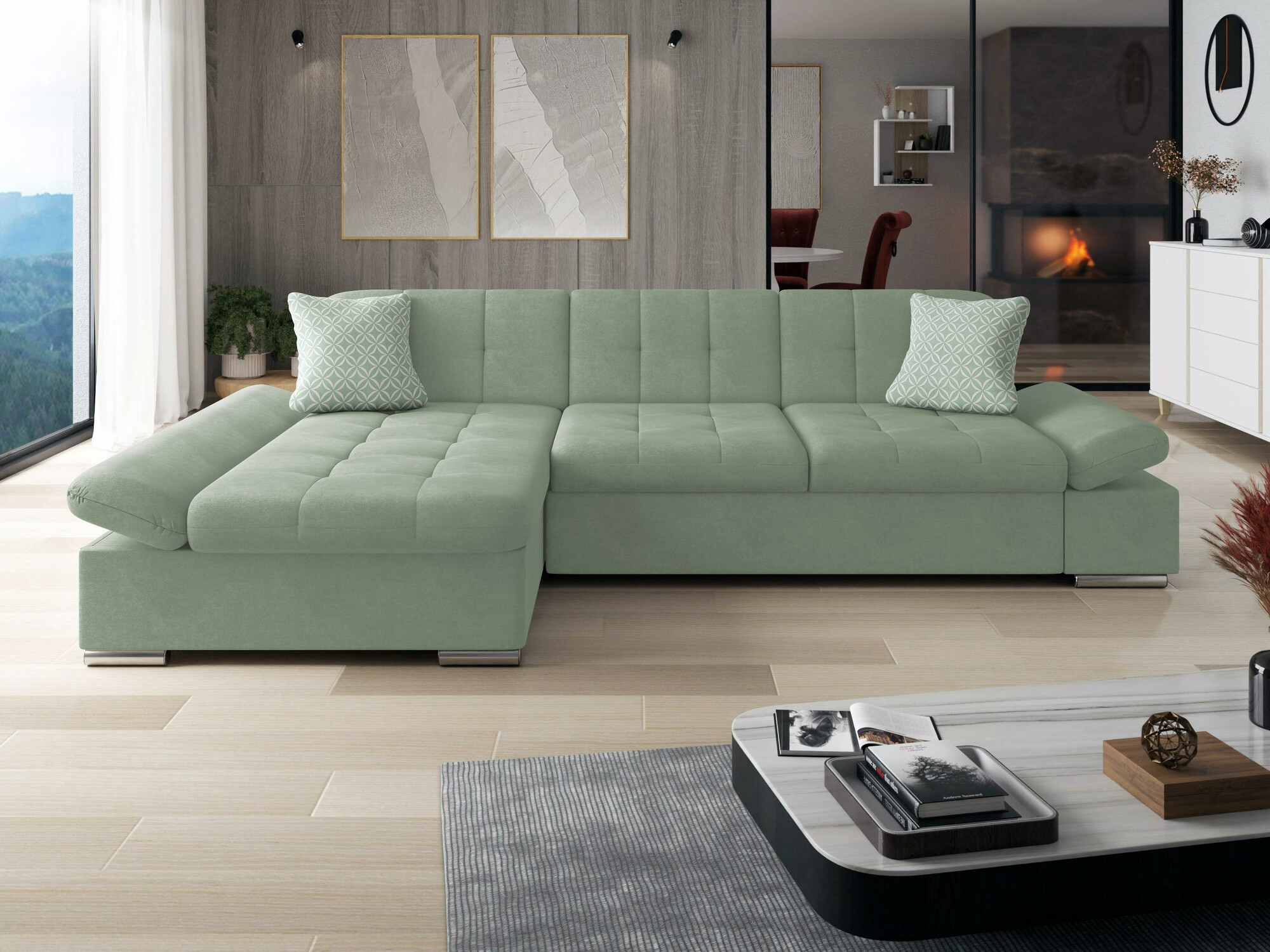 Ecksofa Comfivo 219 (Uttario Velvet 2954 + Evo 29)
