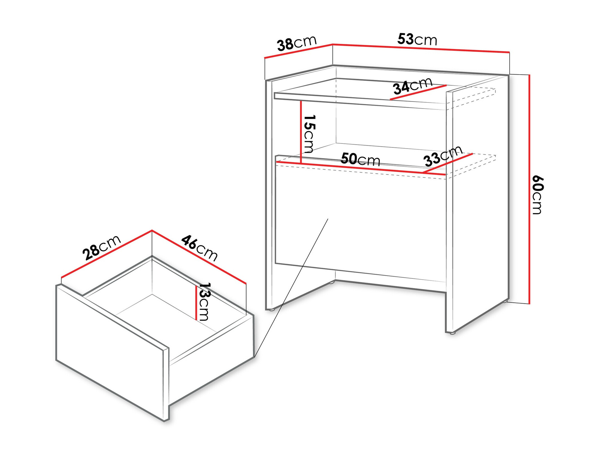Nachttisch Filus (Eichenholzoptik)