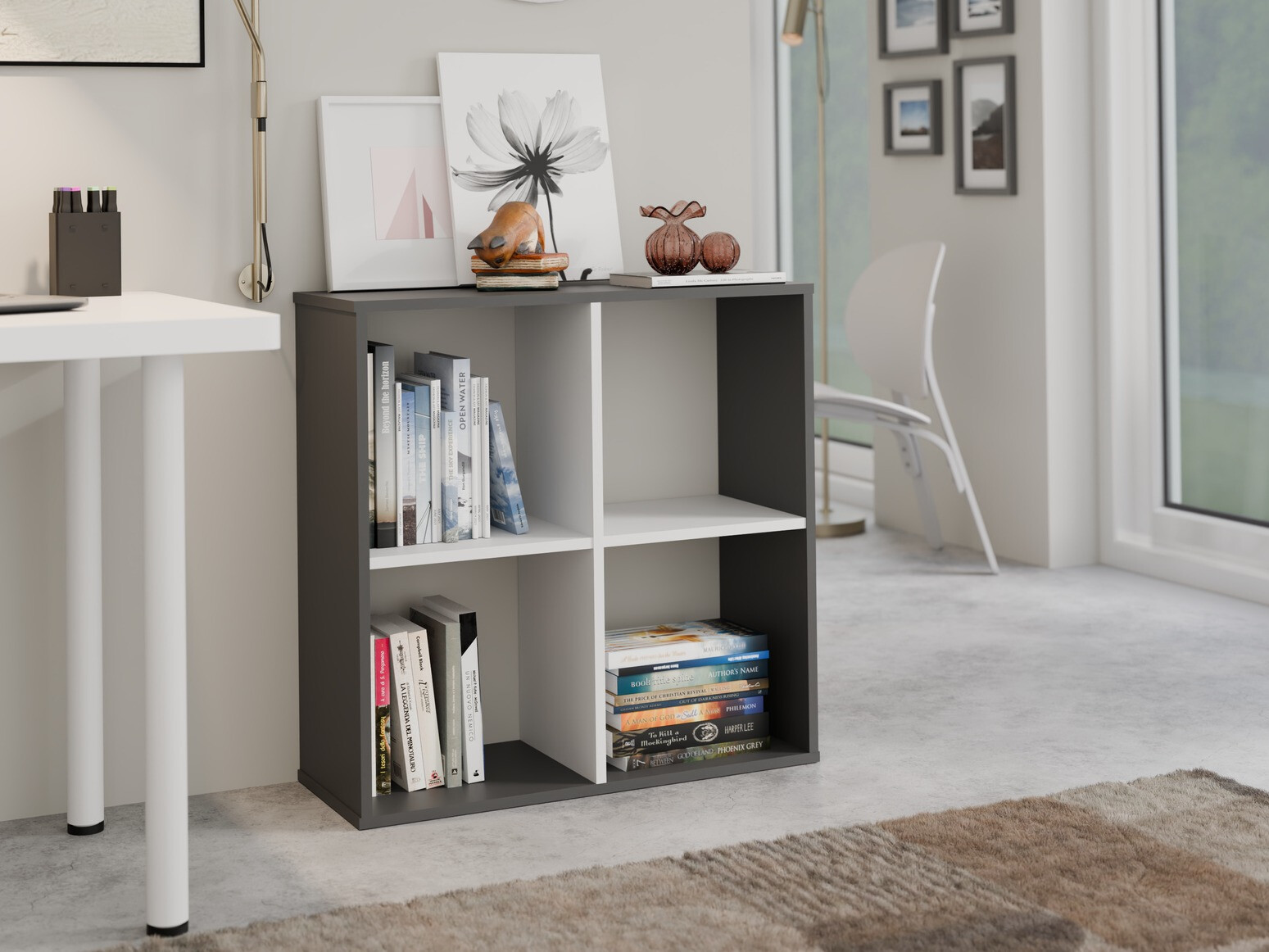 Regal Mandeville 285 (Weiß + Anthrazit)