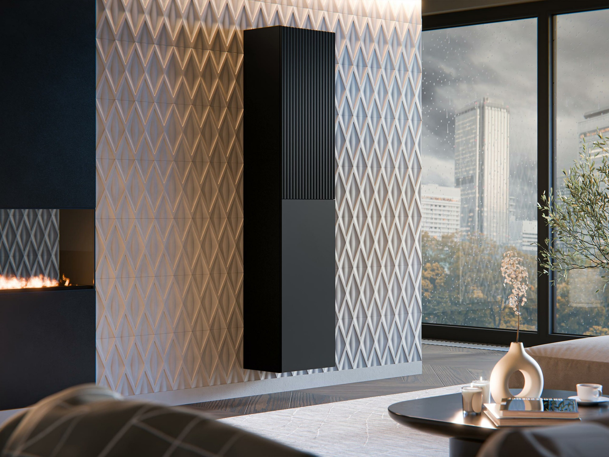 Wandregal Calveru 100 (Schwarz)