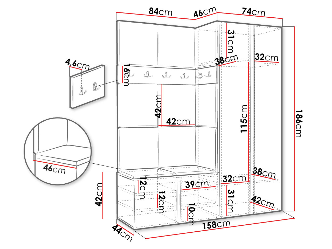 Flurgarnitur Hartford 278 (Manila 35)