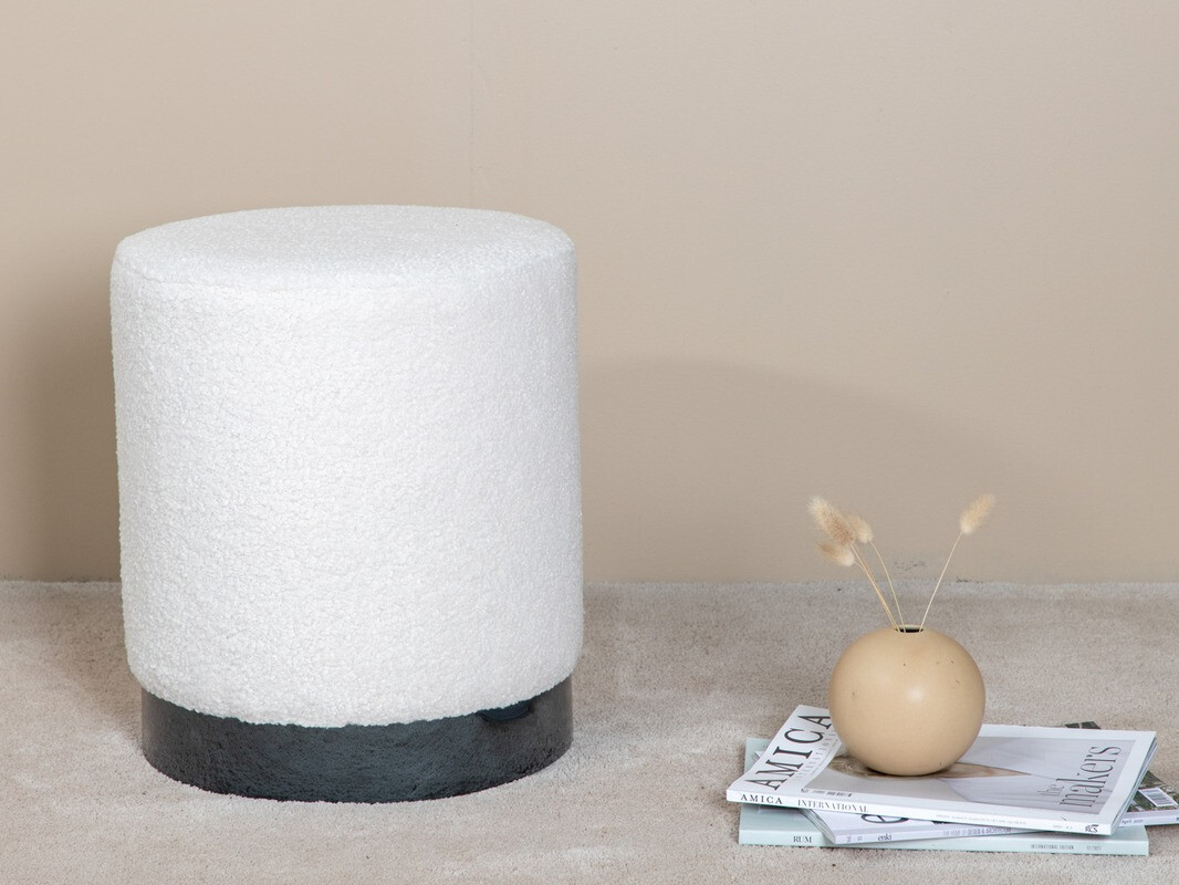 Hocker Dallas 2936 (Weiß + Schwarz glänzend)