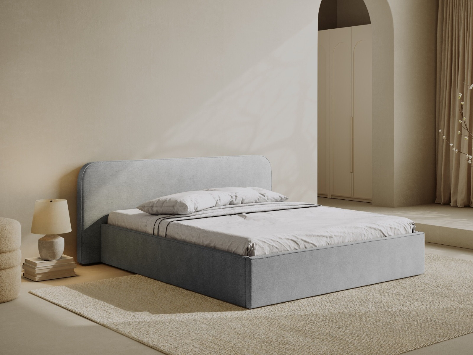 Bett Beckley 158 (Babel Hellgrau)