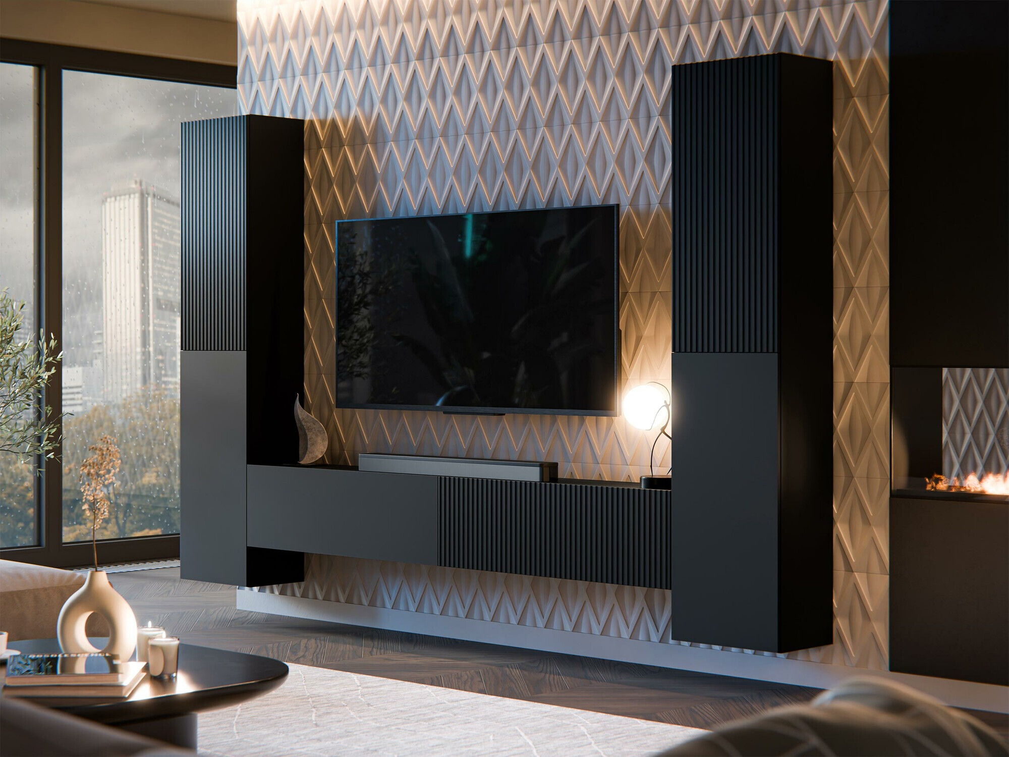 Wohnzimmer-Sets Species II (Schwarz)