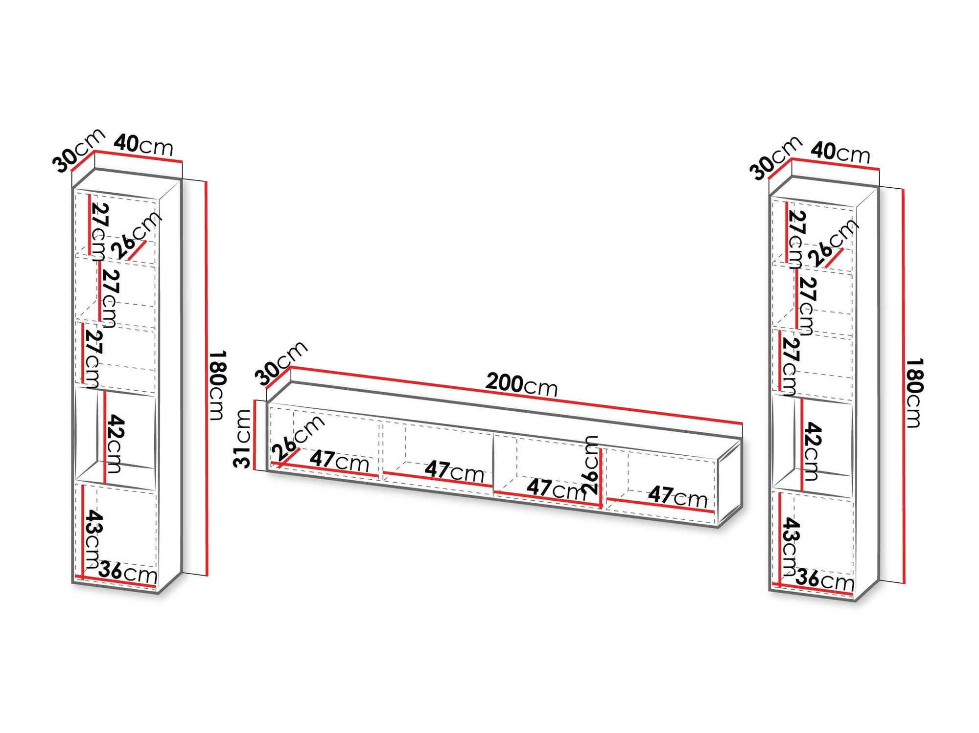 Wohnzimmer-Sets Species III (Schwarz)