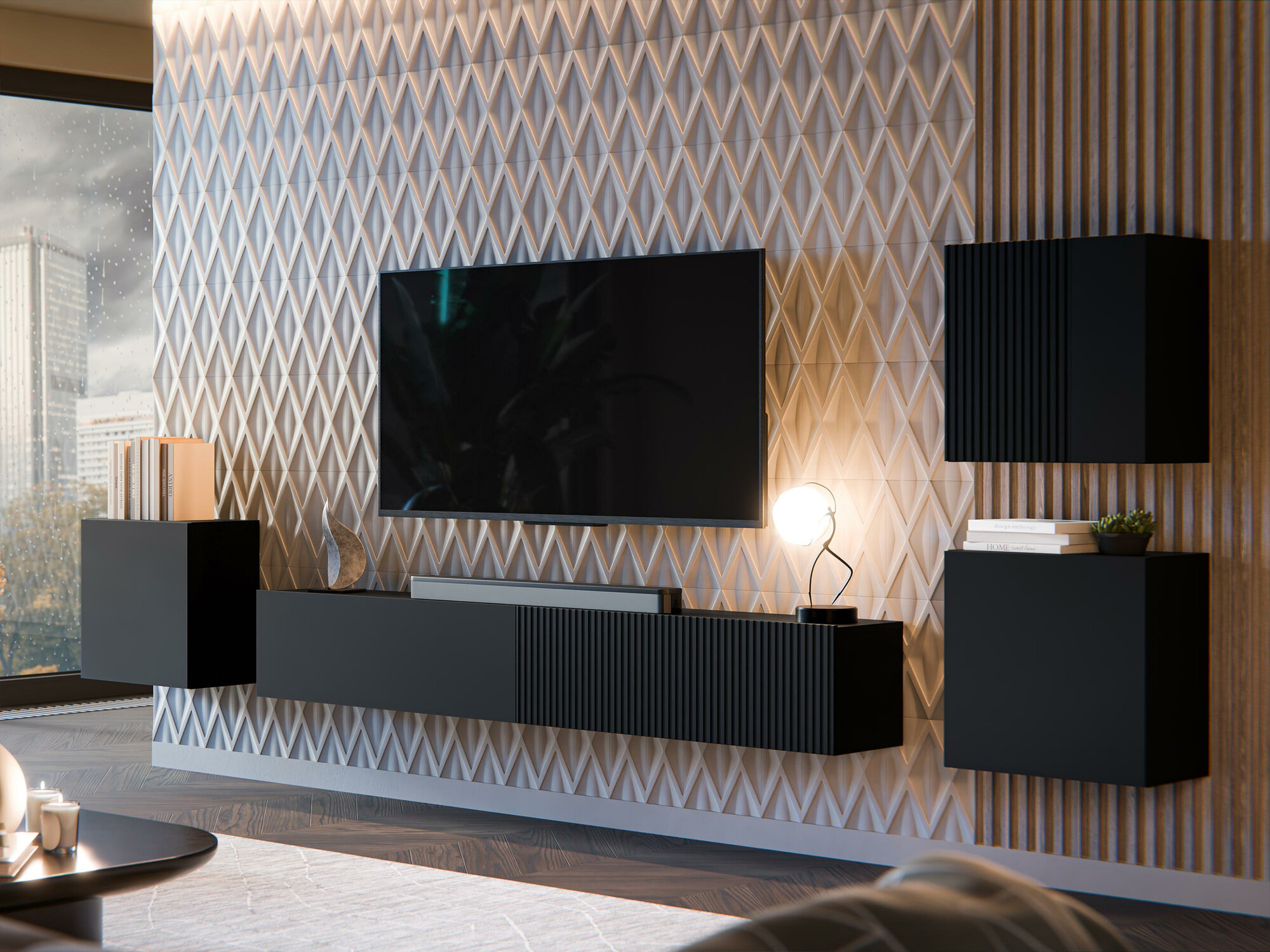 Wohnzimmer-Sets Species IV (Schwarz)