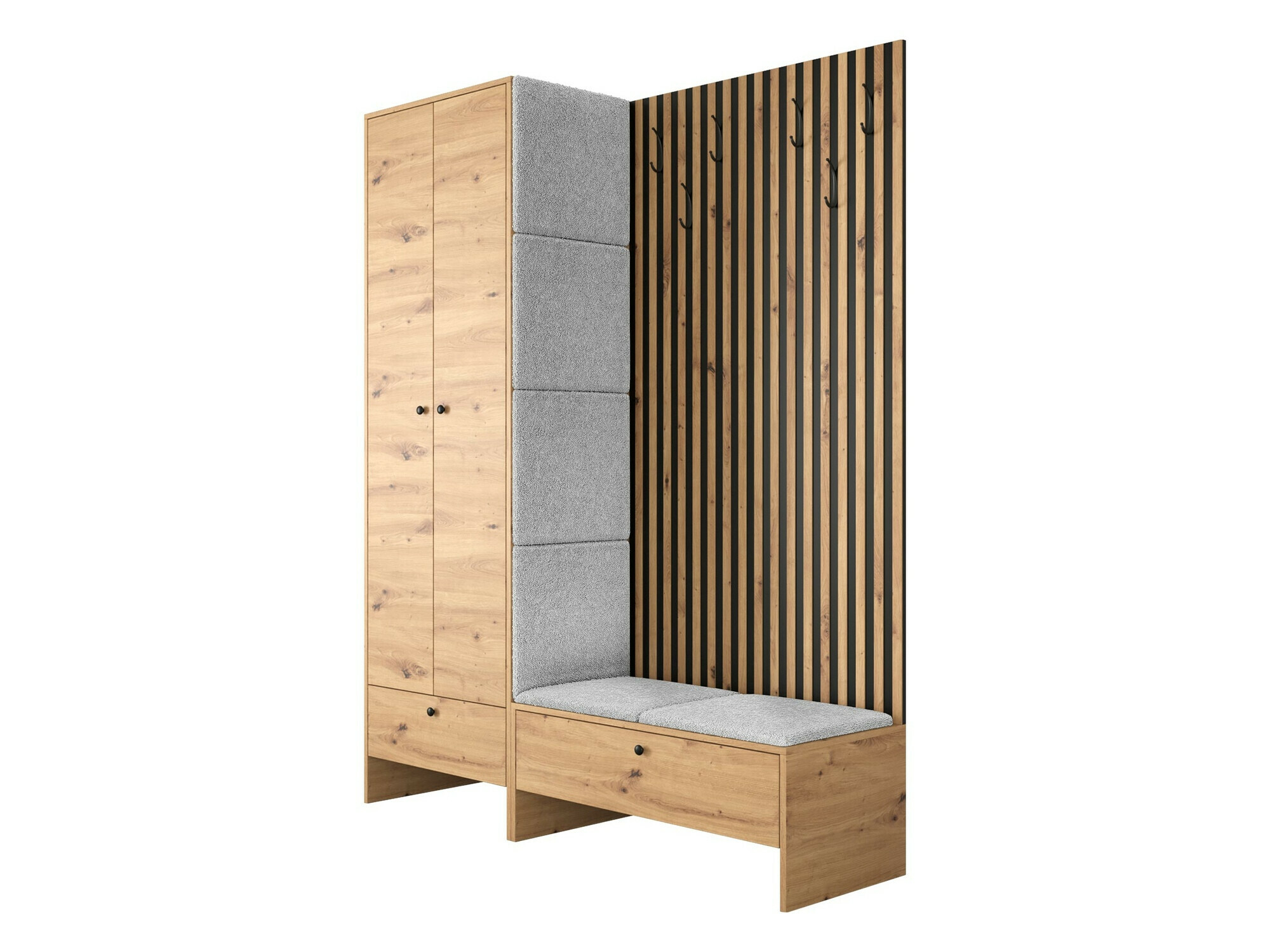 Flurgarnitur Donio III (Artisan Eichenholzoptik + Abriamo 6)