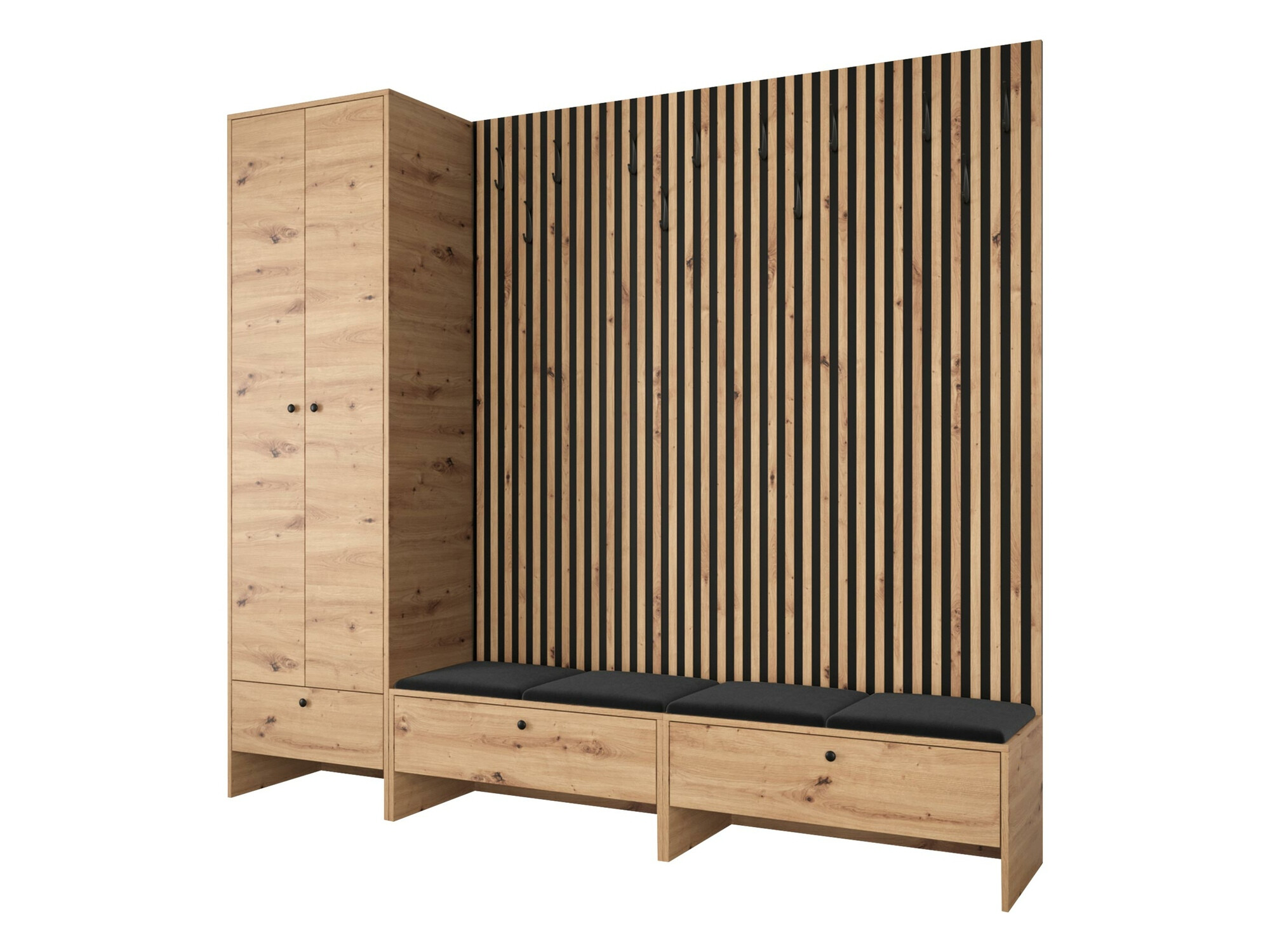 Flurgarnitur Donio VI (Artisan Eichenholzoptik + Manila 18)