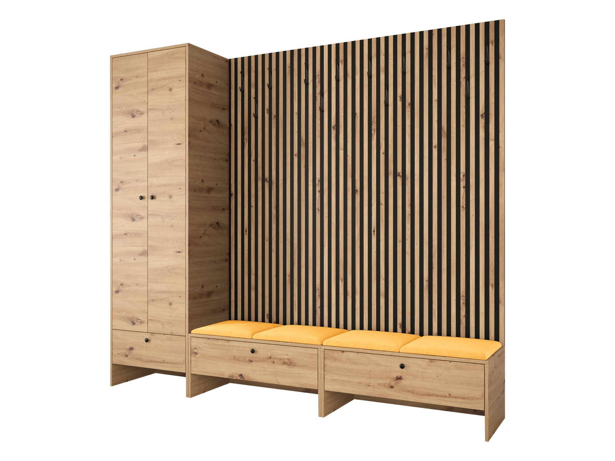 Flurgarnitur Donio VI (Artisan Eichenholzoptik + Manila 32)