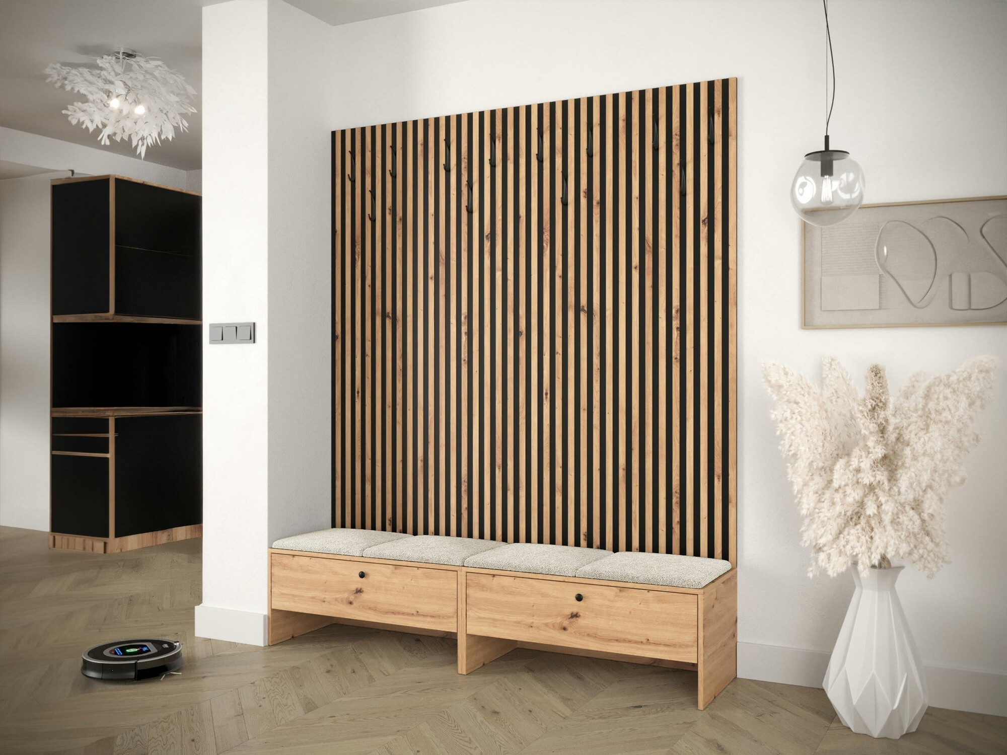 Flurgarnitur Hartford 485 (Artisan Eichenholzoptik + Abriamo 3)