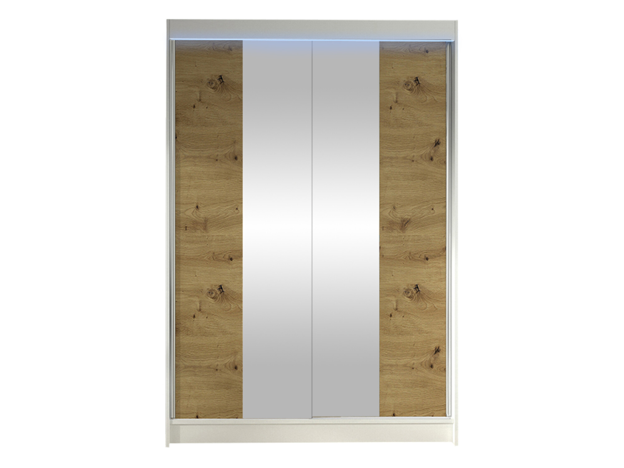 Kleiderschrank Closico Salvor II (Weiß + Artisan Eichenholzoptik)