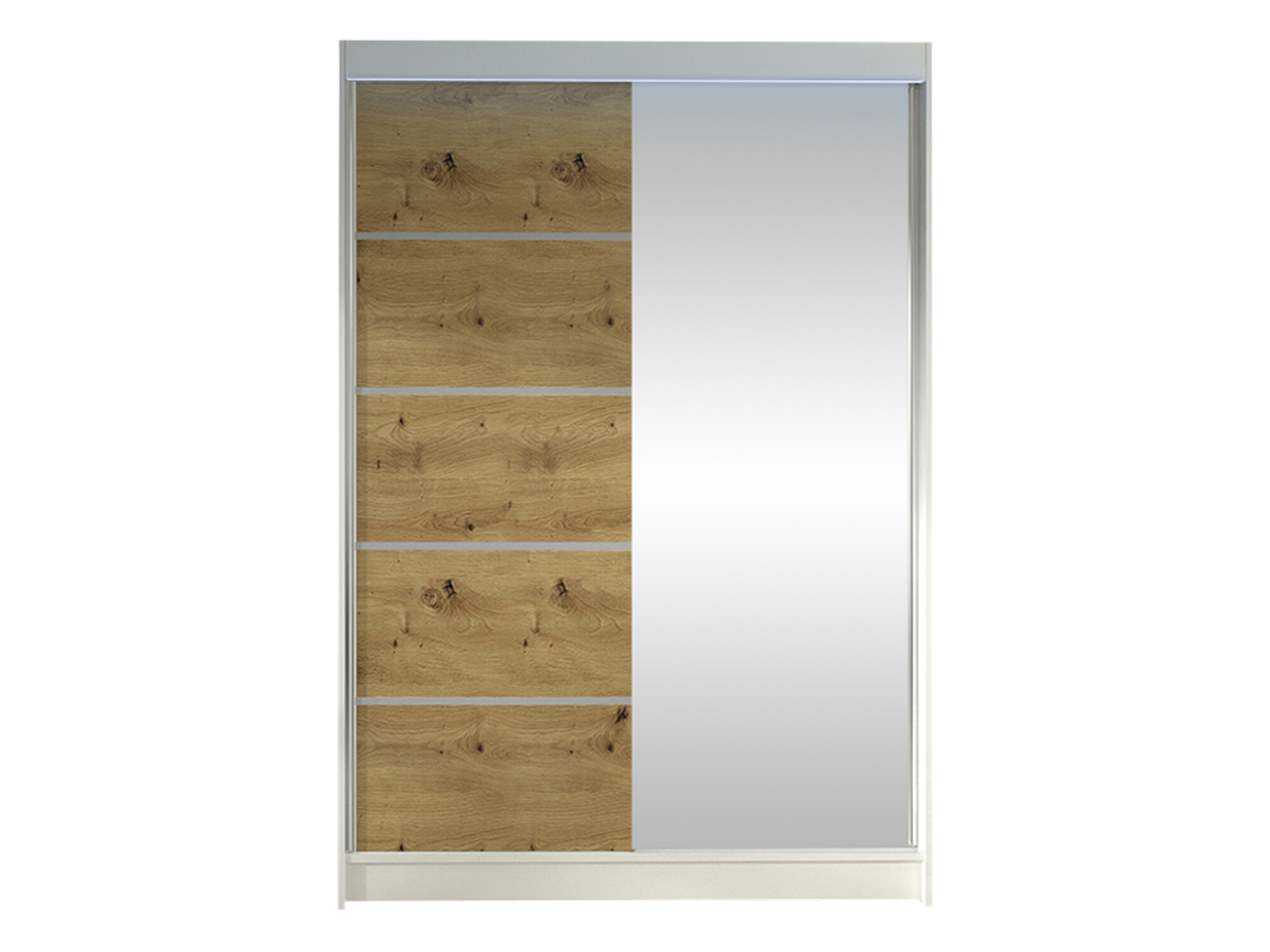 Kleiderschrank Closico Salvor III (Weiß + Artisan Eichenholzoptik)