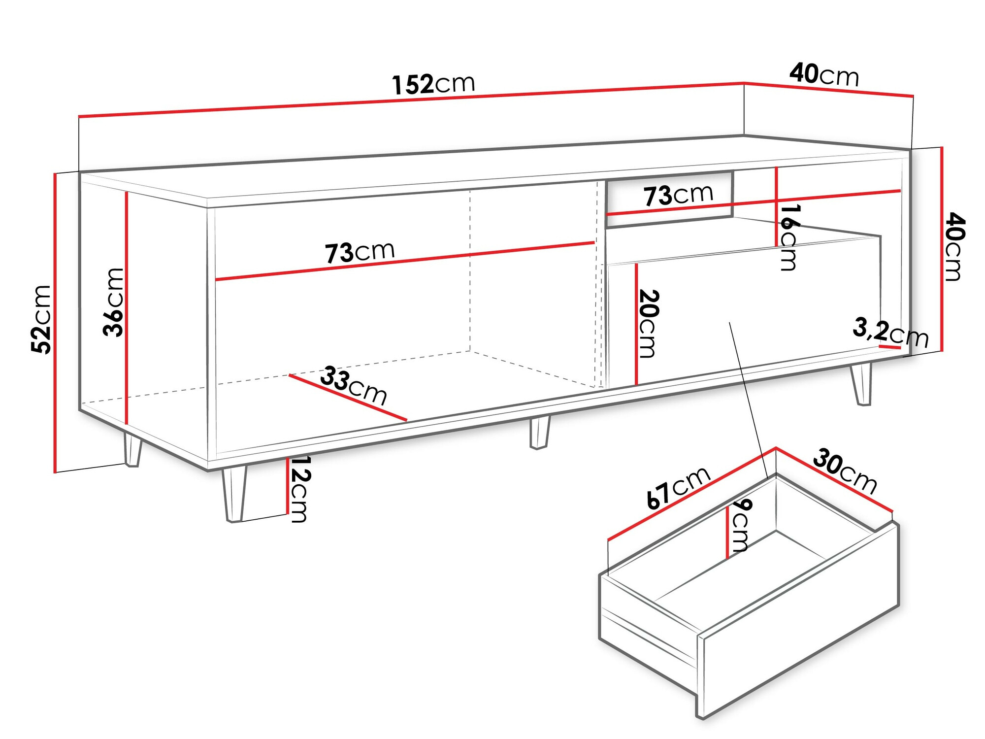 TV-Möbel Comfivo Romtori 102