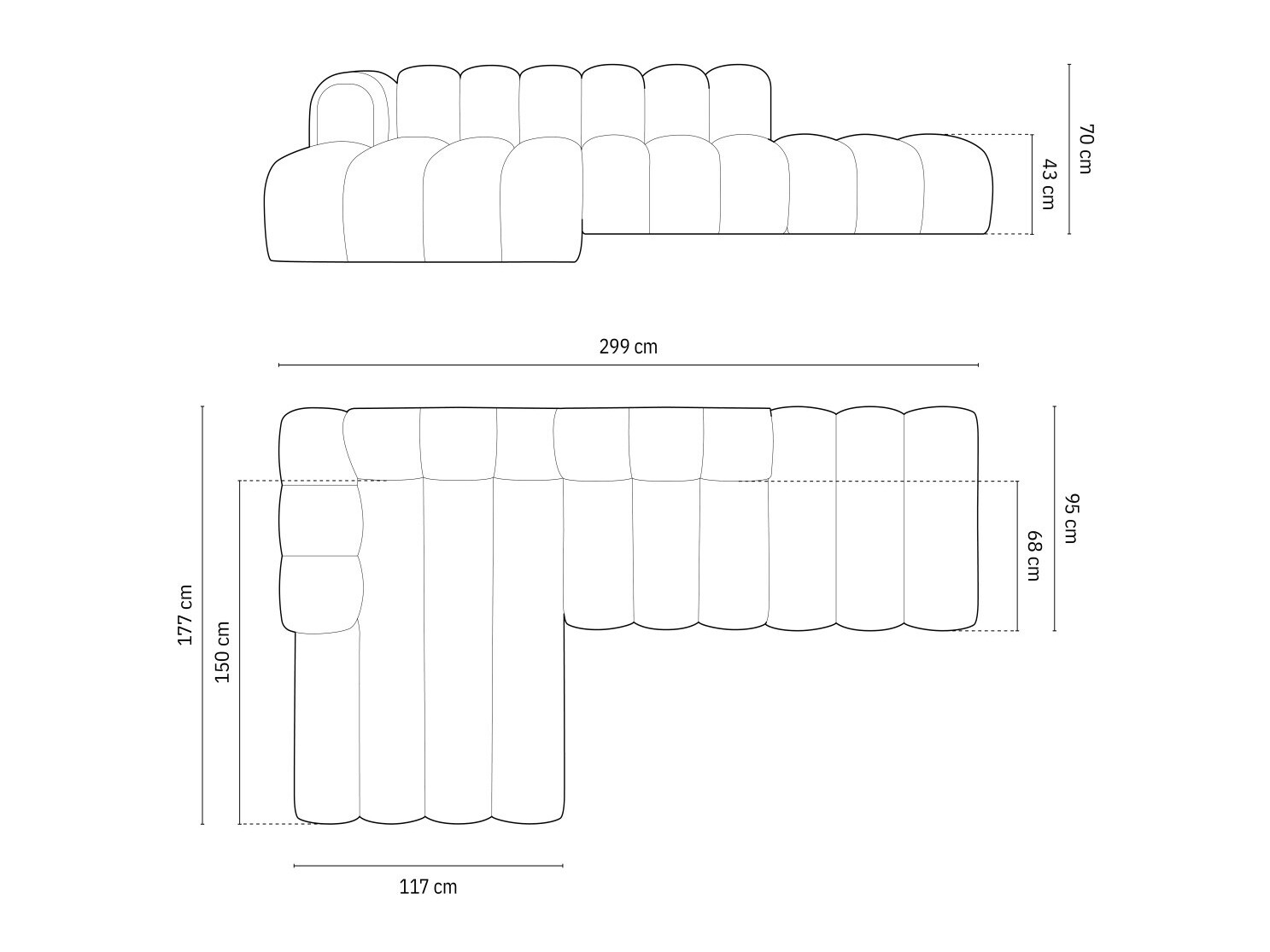 Modulares Ecksofa Cirleve 105 (Haga 78)