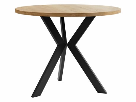 Couchtisch Dearborn 106 (Goldene Eichenholzoptik + Schwarz)