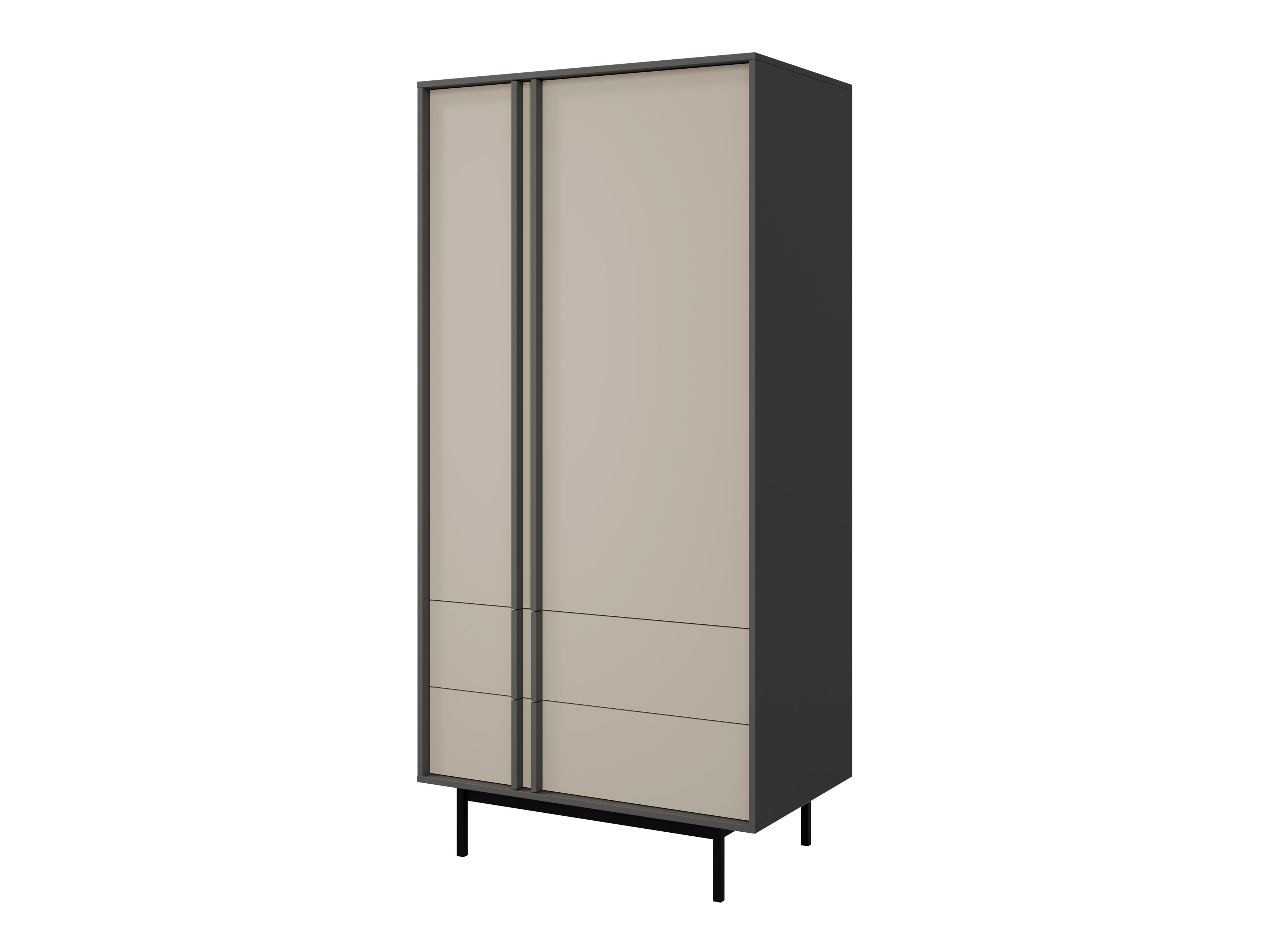 Kleiderschrank Levali 100 (Beige)