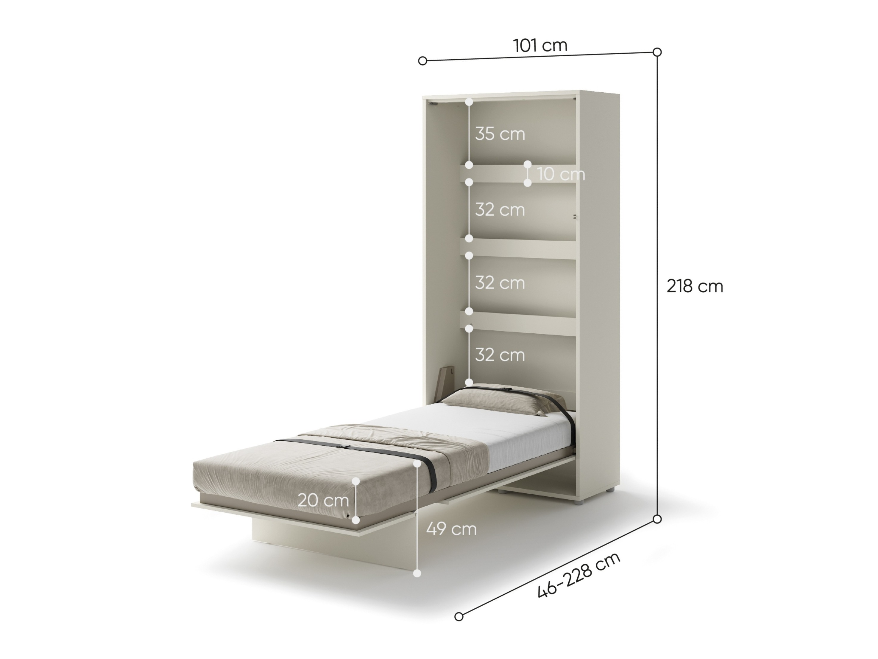 Schrankbett Concept Pro Lenart (Kaschmir)