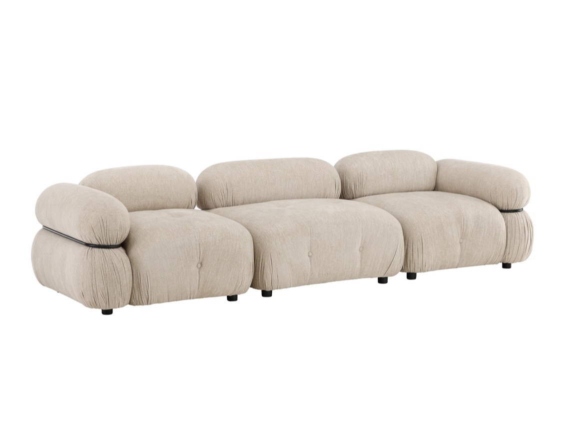 Modulares Sofa Evardale 104 (Beige + Schwarz)