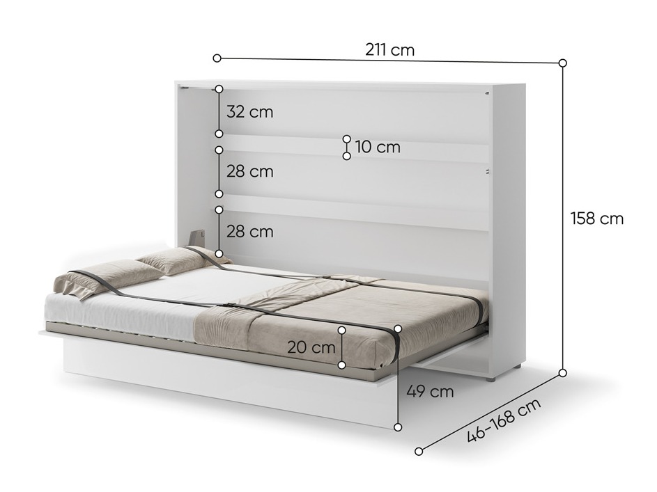 Schrankbett Concept Pro Lenart V (Weiß)