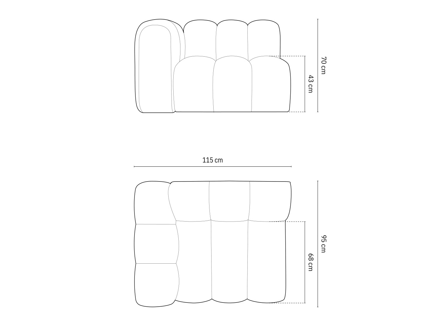 Modularer Sessel Cirleve 110 (Haga 86)
