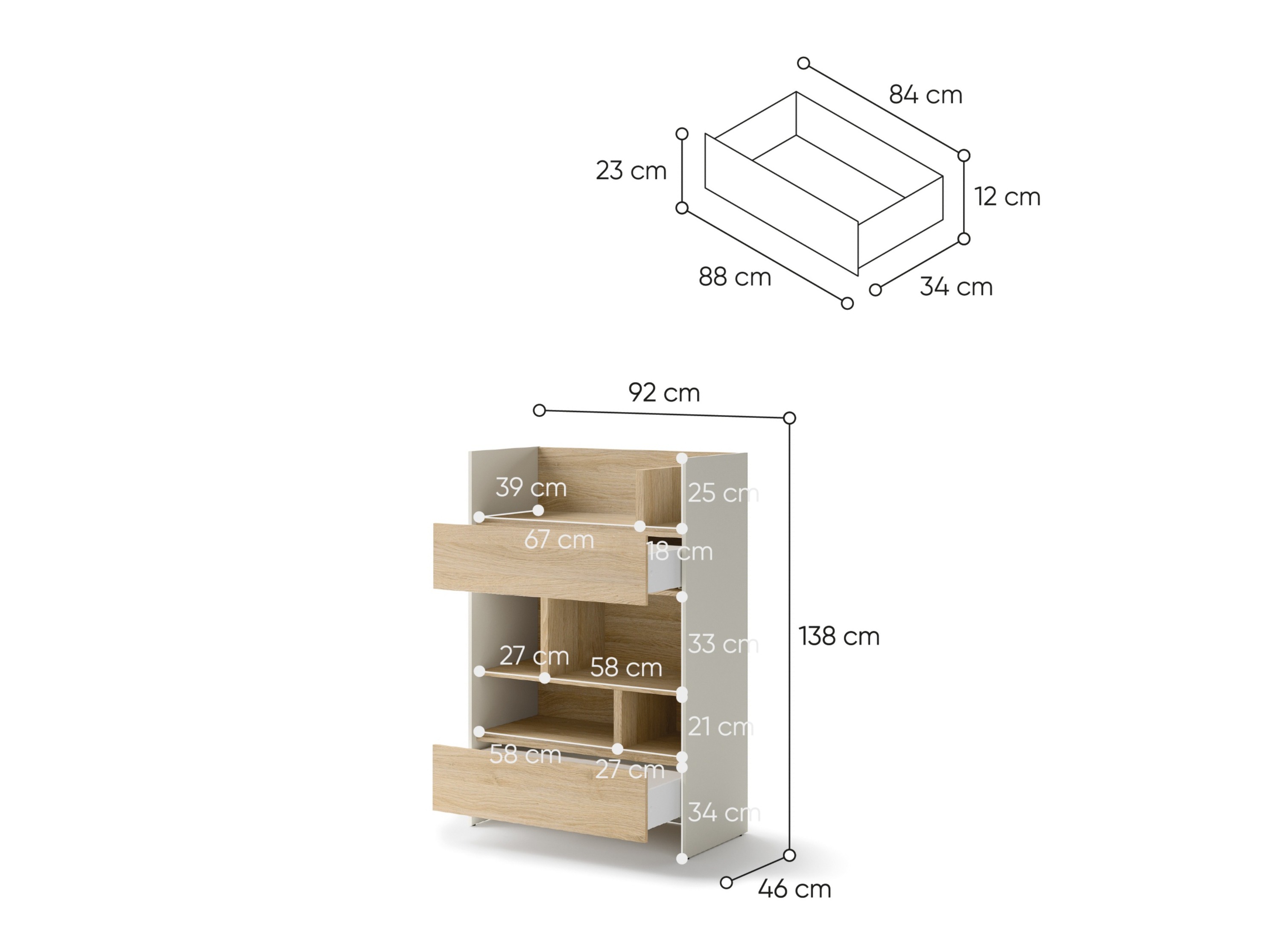 Regal Concept Pro Lenart Levfere 150 (Kaschmir + Eichenholzoptik)