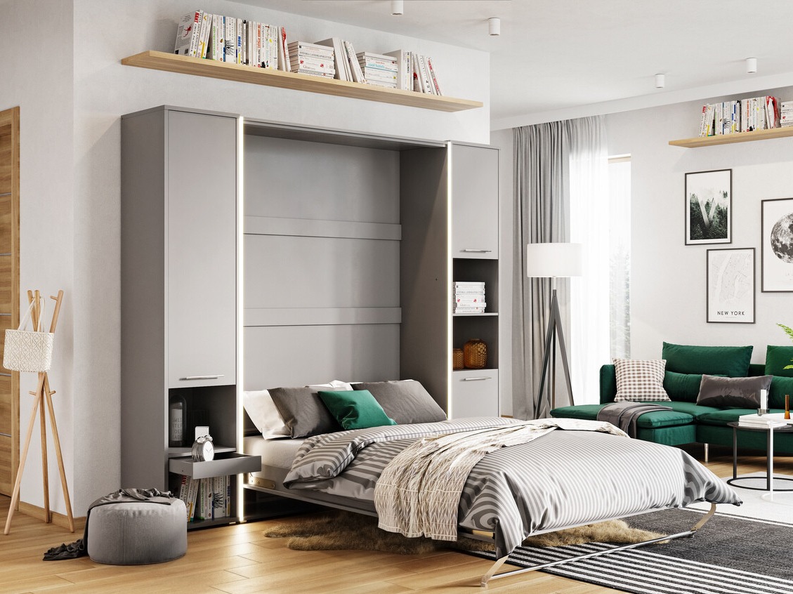 Schrankbett Concept Pro Lenart Levfere 108 (Grau)