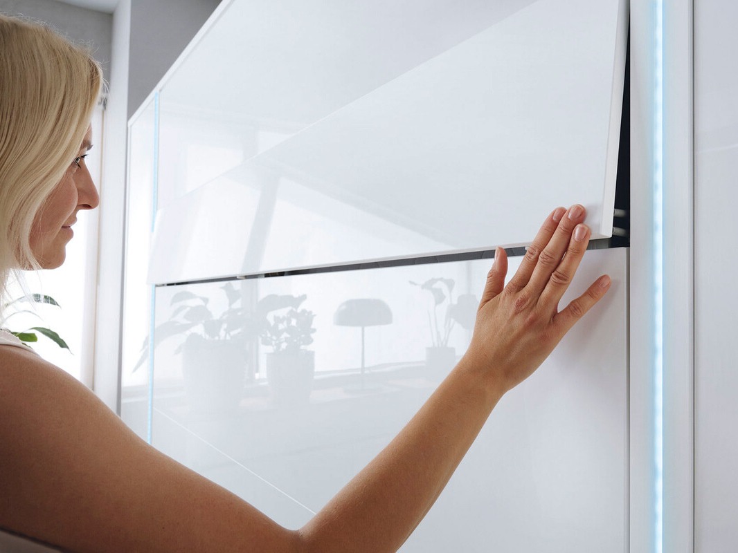 Schrankbett Concept Pro Lenart Levfere 108 (Weiß + Weiß glänzend)