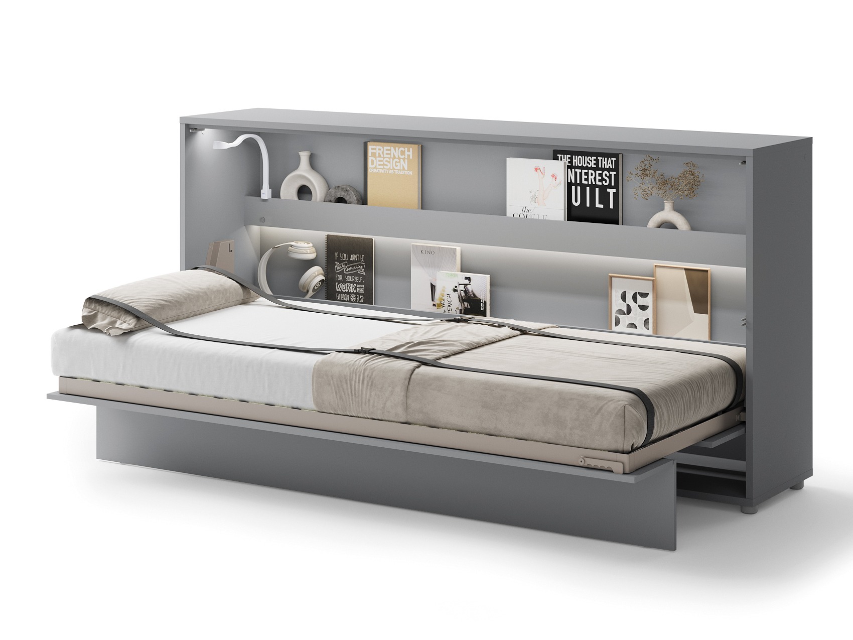 Schrankbett Concept Pro Lenart V (Grau)