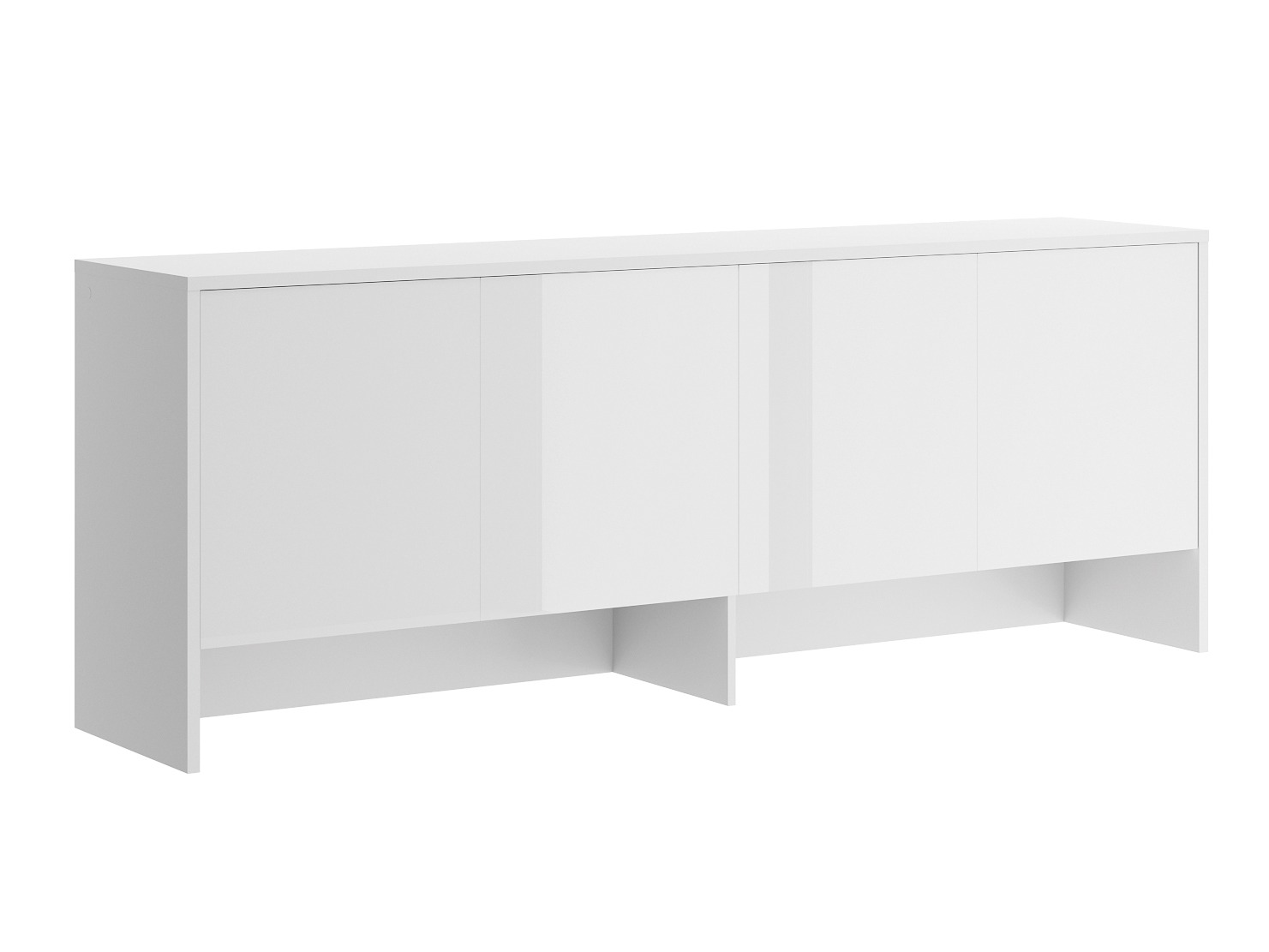 Sideboard Concept Pro Lenart IV (Weiß + Weiß glänzend)
