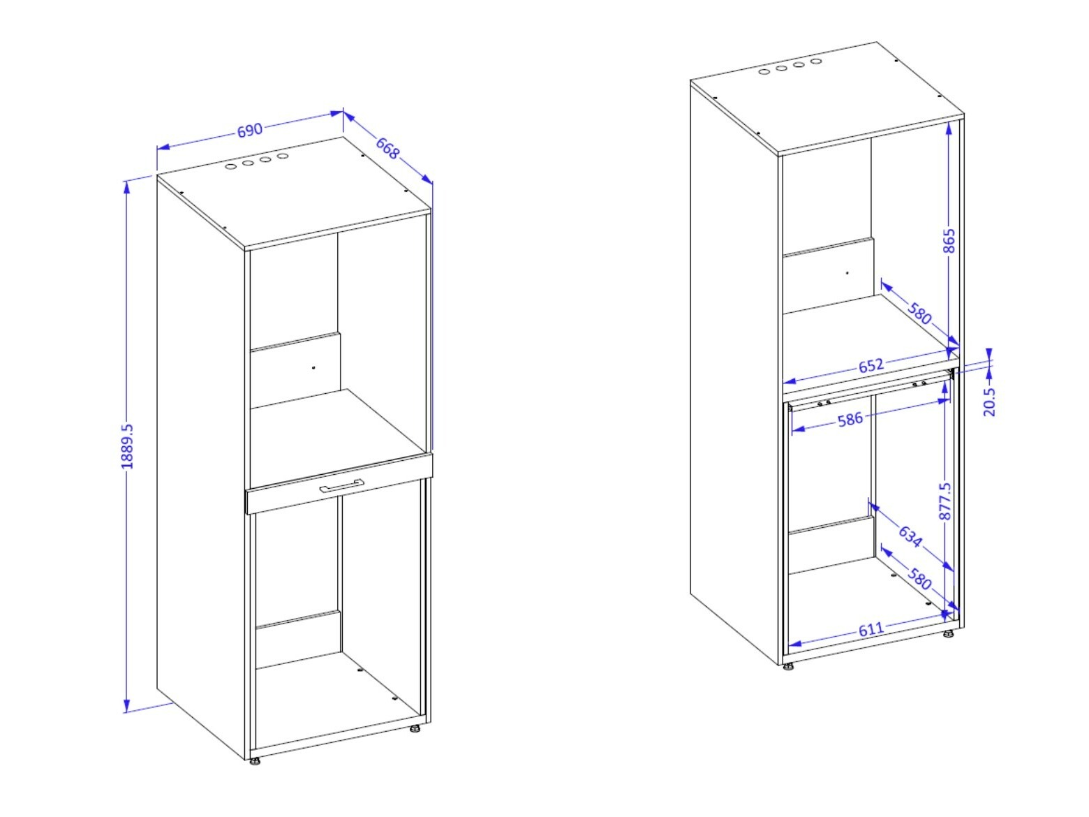 Badezimmer-Regal Novdele 103 (Weiß)