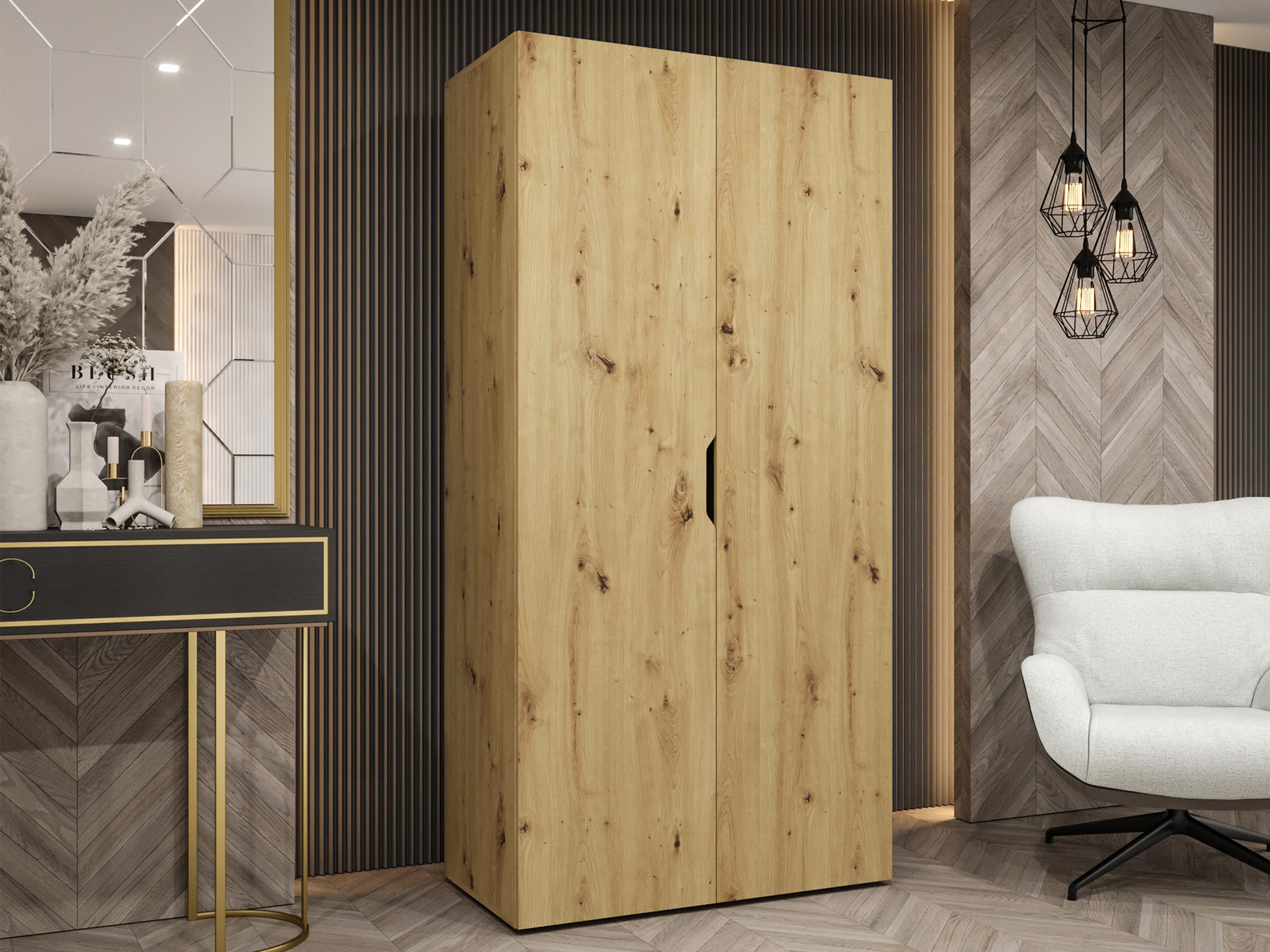 Kleiderschrank Hartford 509 (Artisan Eichenholzoptik)
