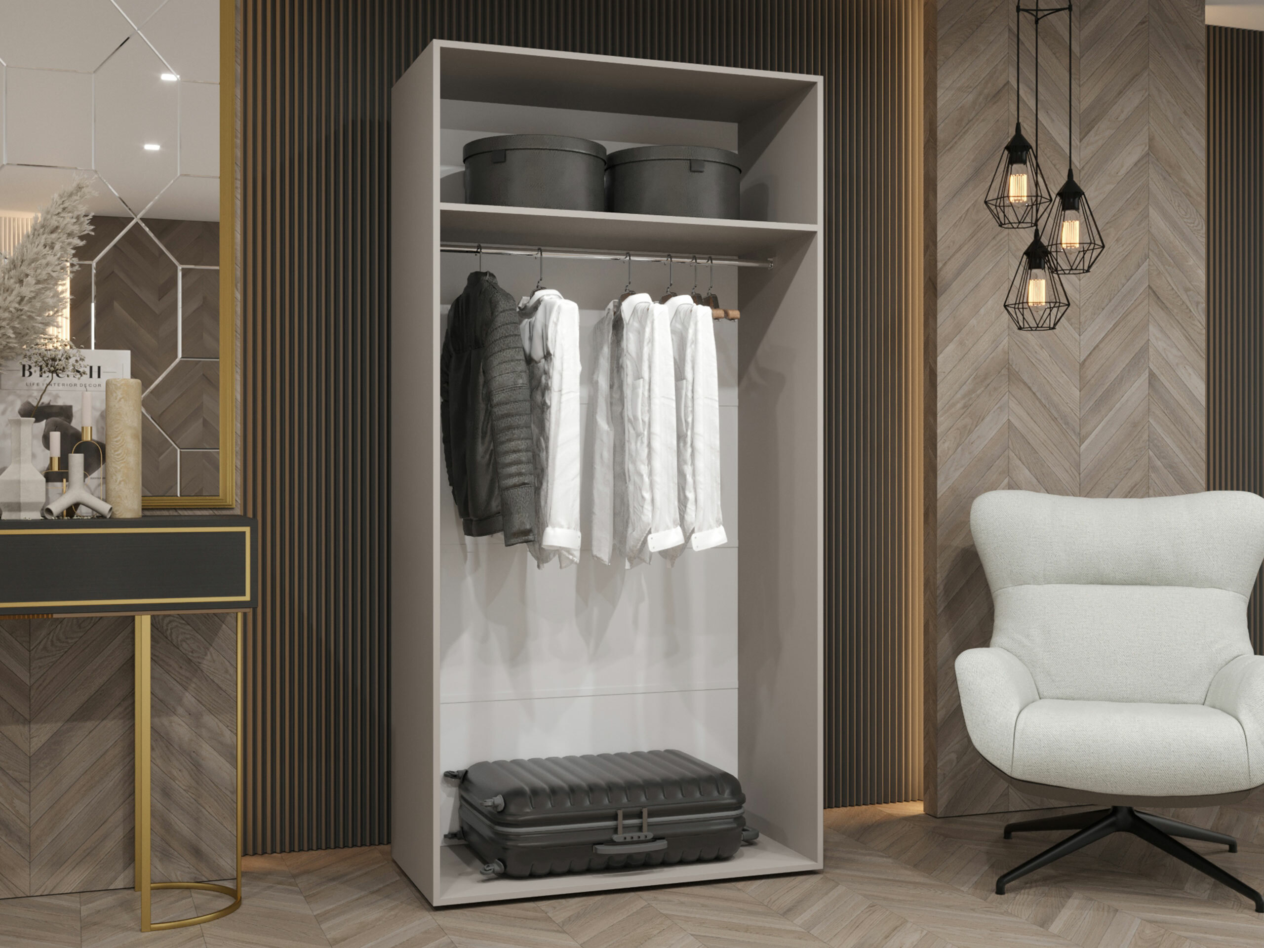 Kleiderschrank Hartford 510 (Weiß)