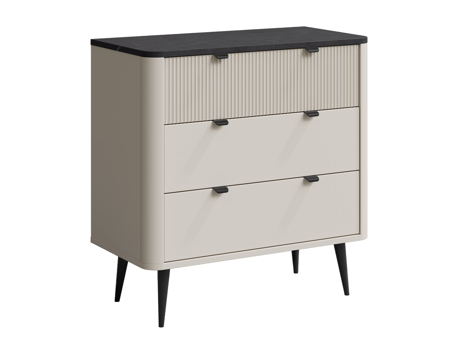 Kommoden Lufela 110 (Kaschmir + Grauer Marmor)