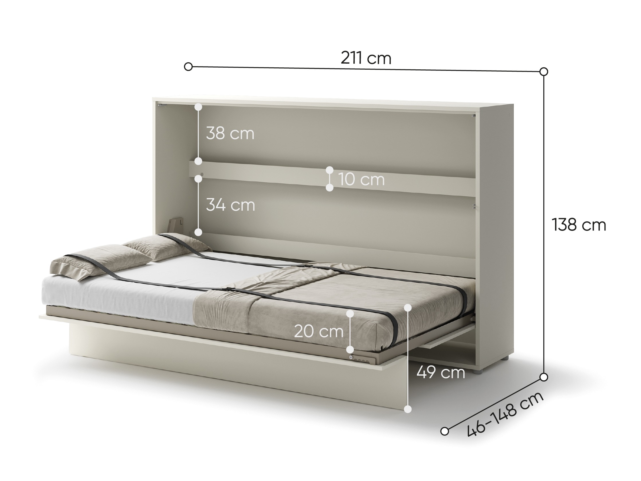 Schrankbett Concept Pro Lenart V (Kaschmir)