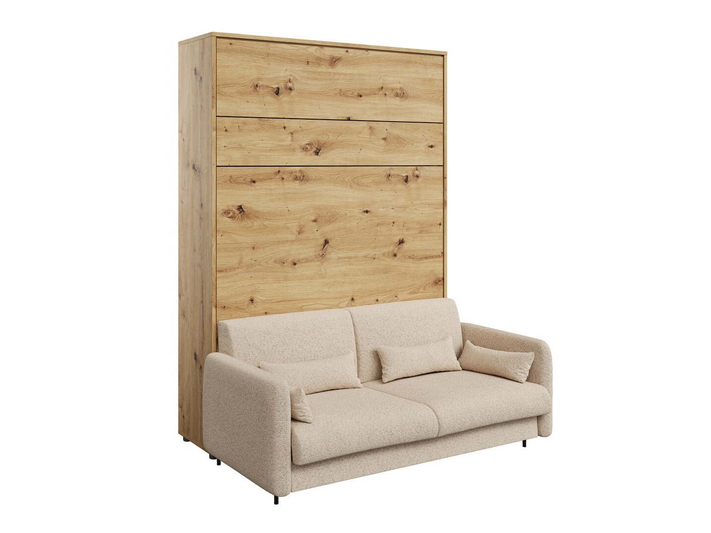 Schrankbett Concept Pro Lenart VII (Artisan Eichenholzoptik + Beige)