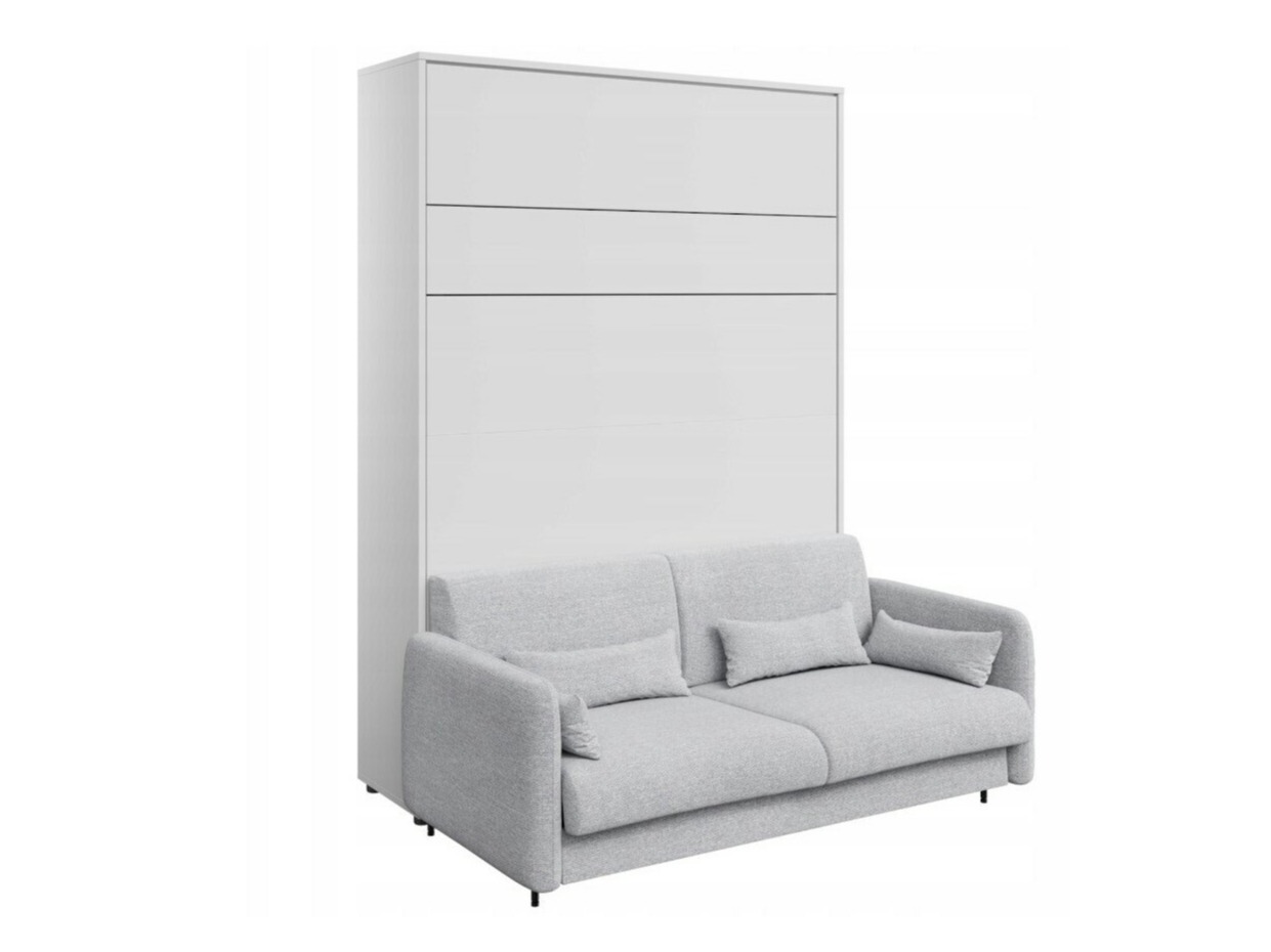 Schrankbett Concept Pro Lenart VII (Weiß + Grau)