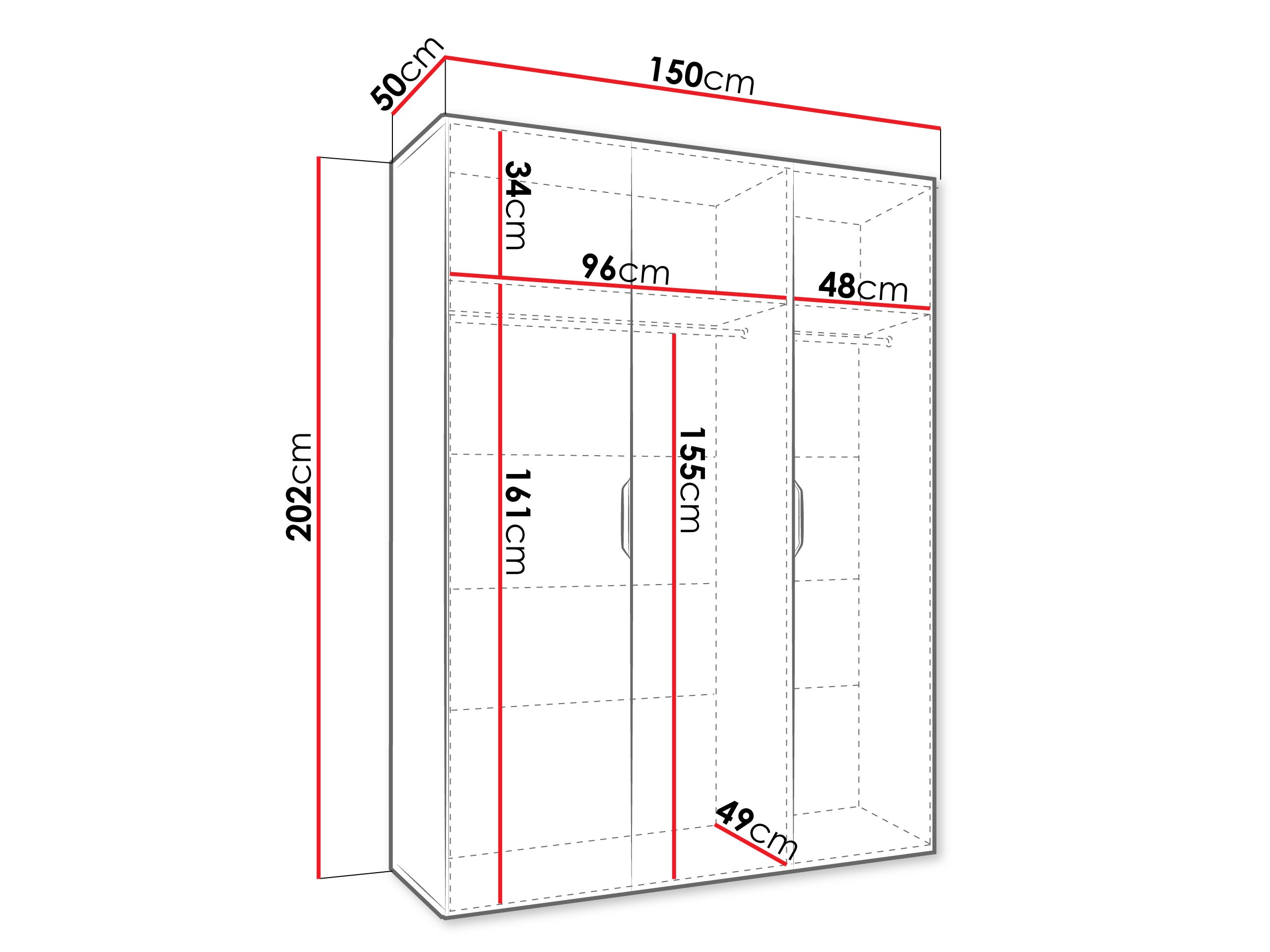 Kleiderschrank Hartford 511 (Kaschmir)