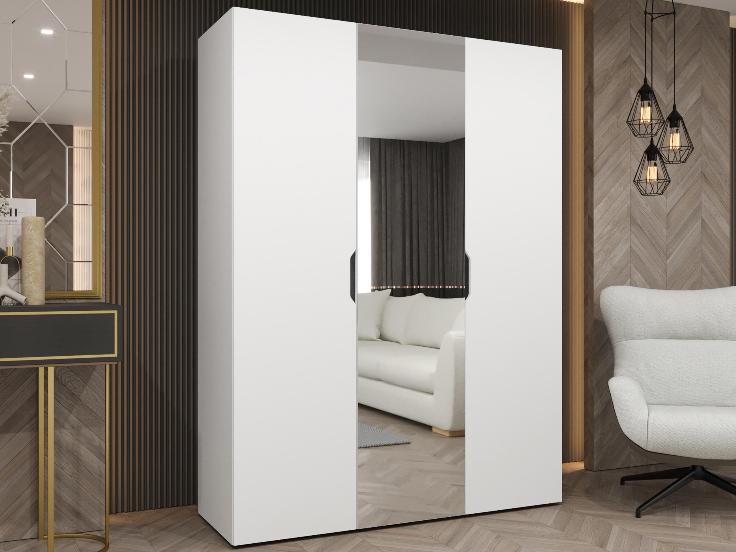 Kleiderschrank Hartford 512 (Weiß)