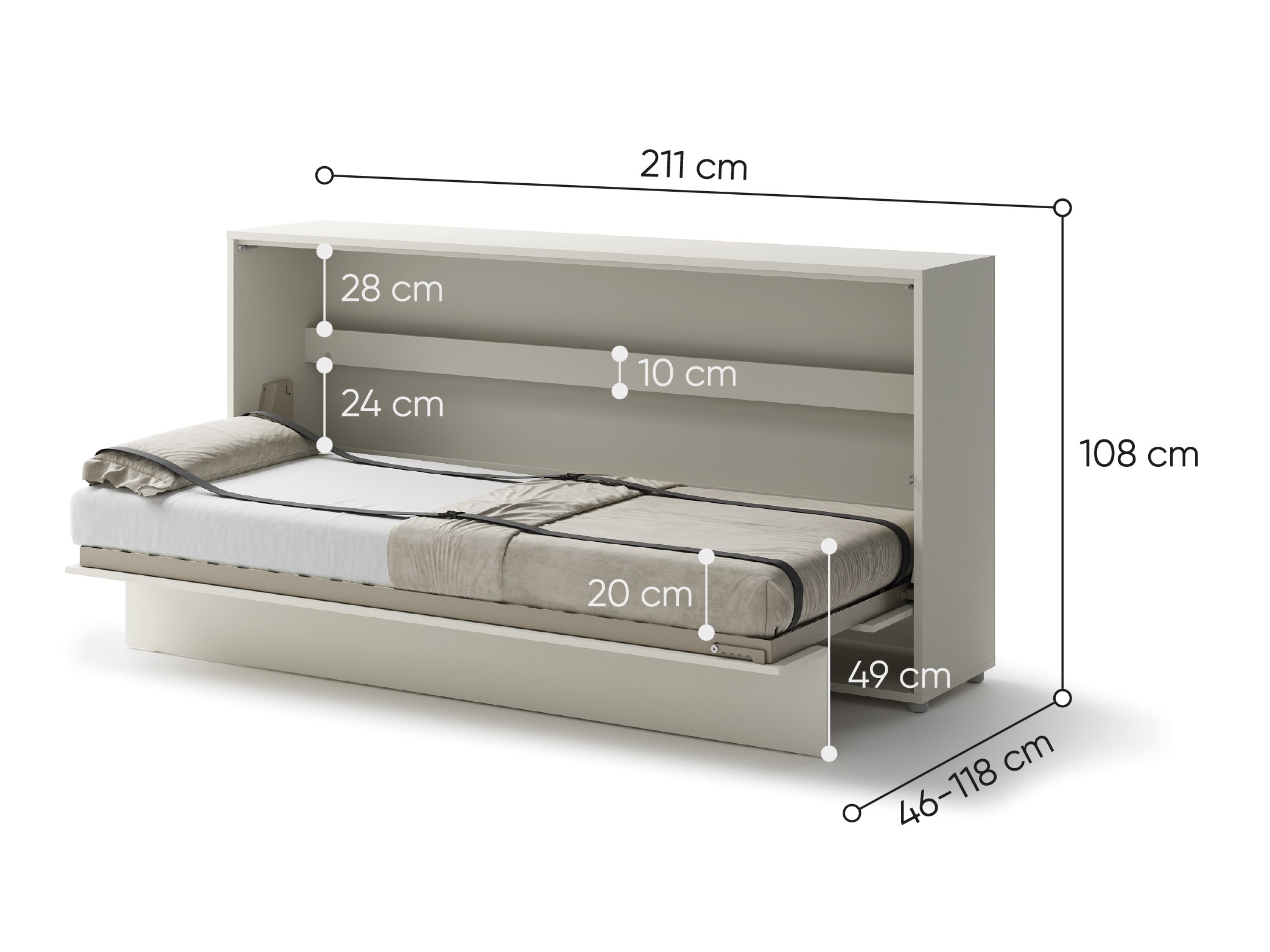 Schrankbett Concept Pro Lenart V (Kaschmir)