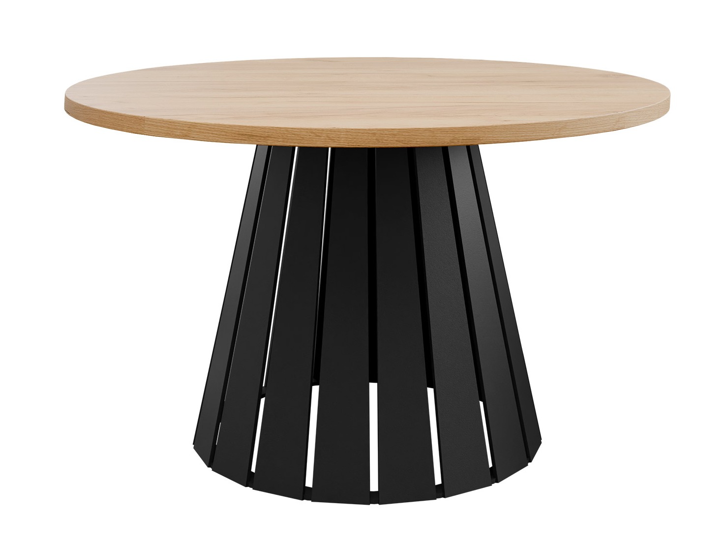 Couchtisch Oswego 134 (Schwarz + Eichenholzoptik)