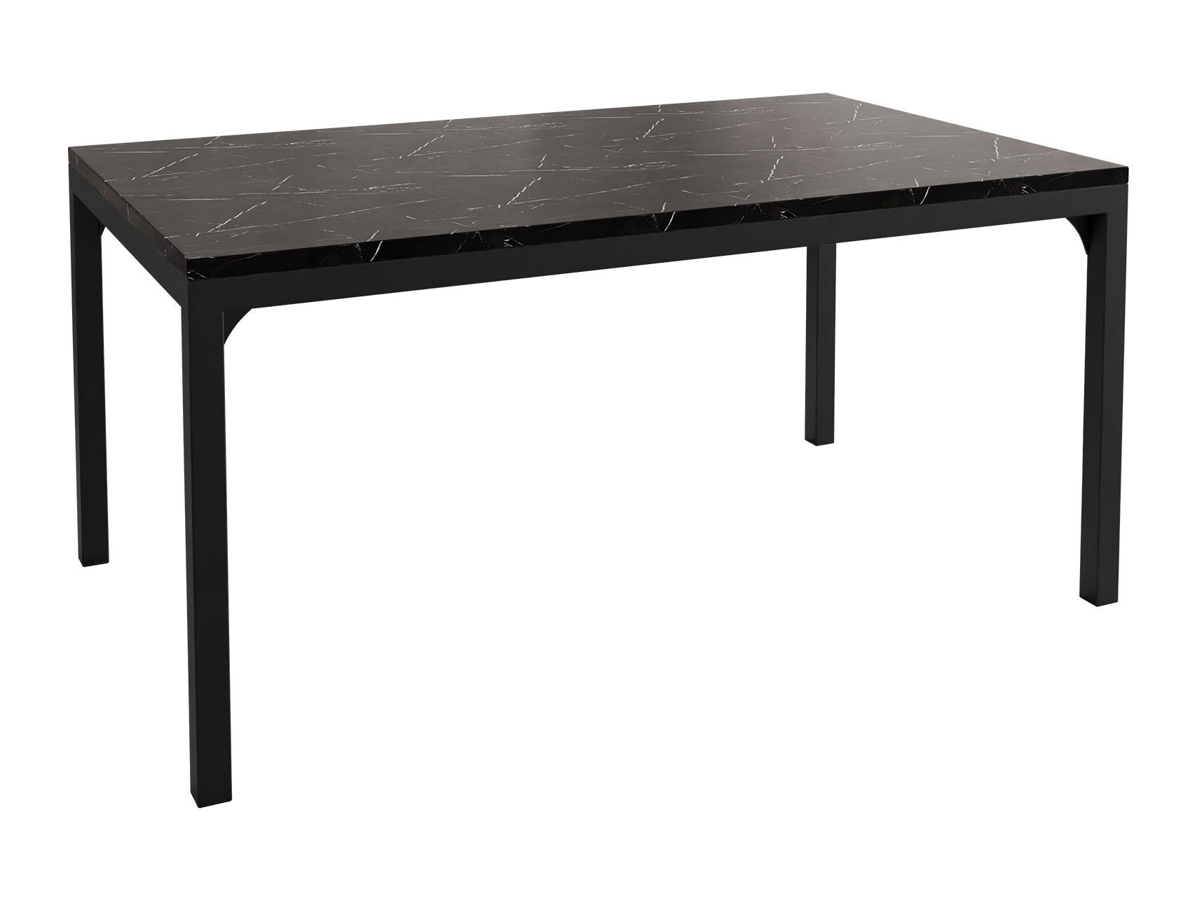 Couchtisch Oswego 138 (Schwarzer Marmor + Schwarz)
