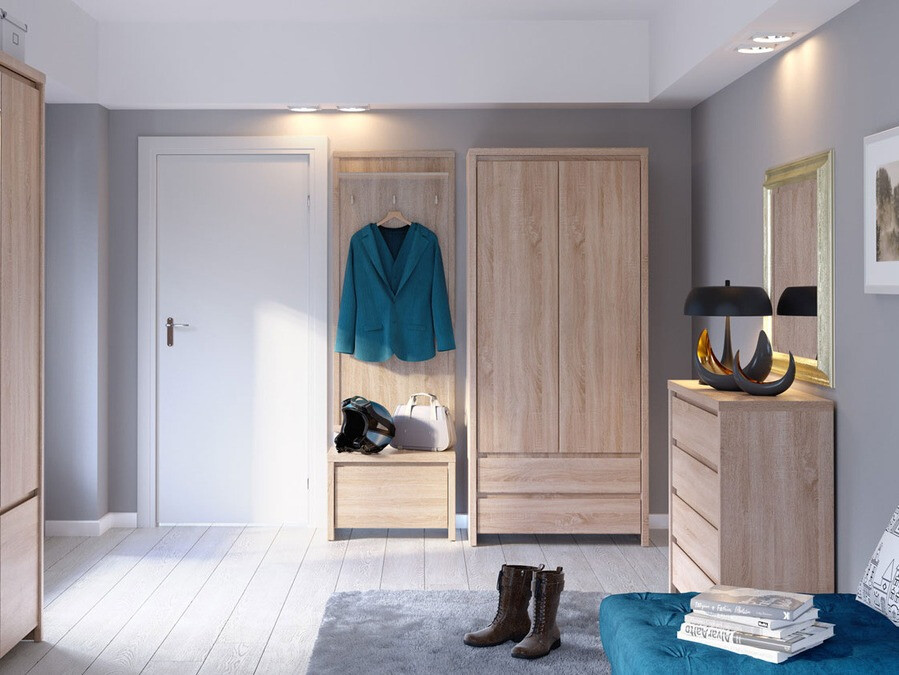 Kleiderschrank Nolroma 117 (Sonoma Eichenholzoptik)