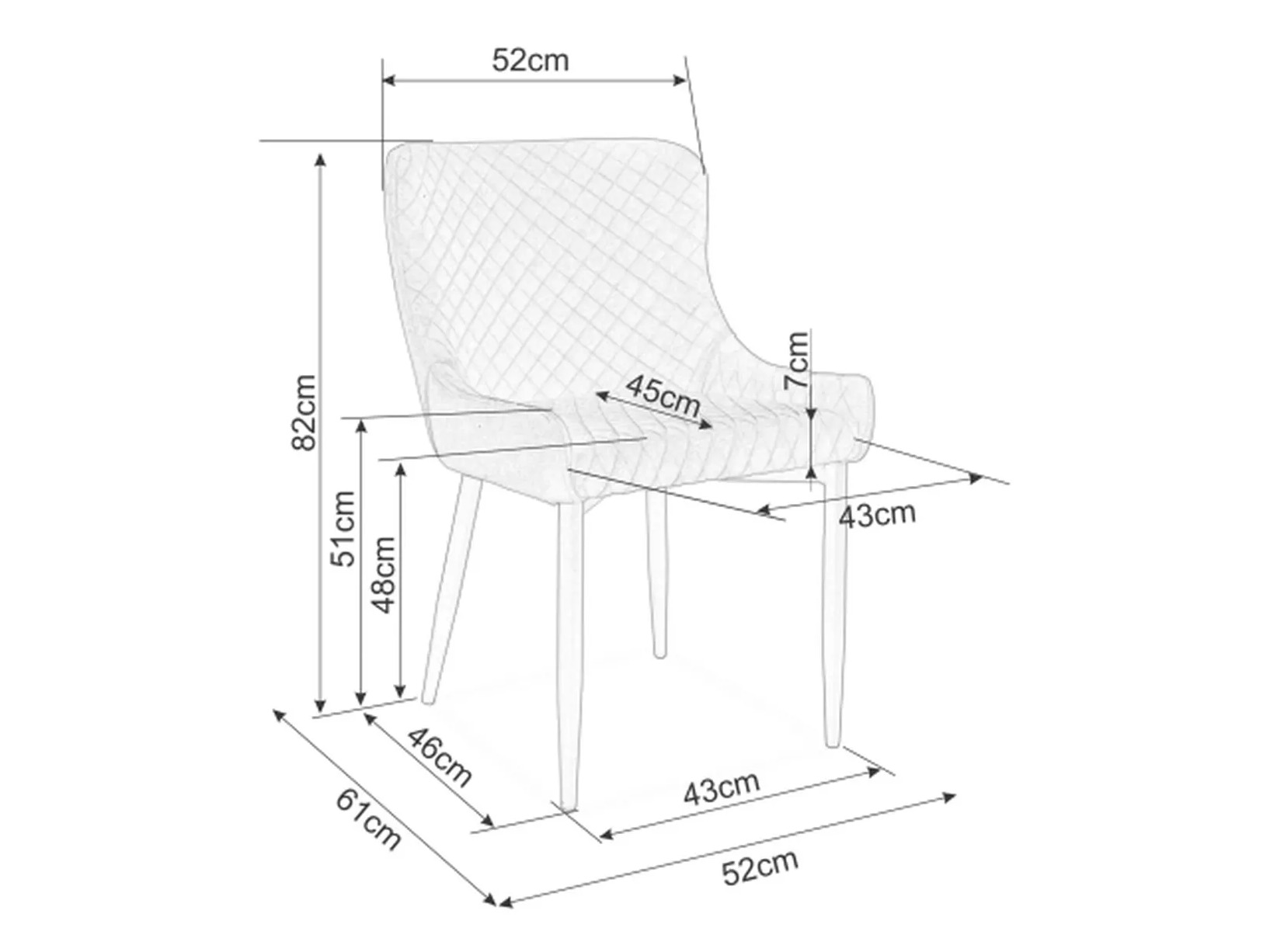 Stuhl Detroit 768 (Grau)