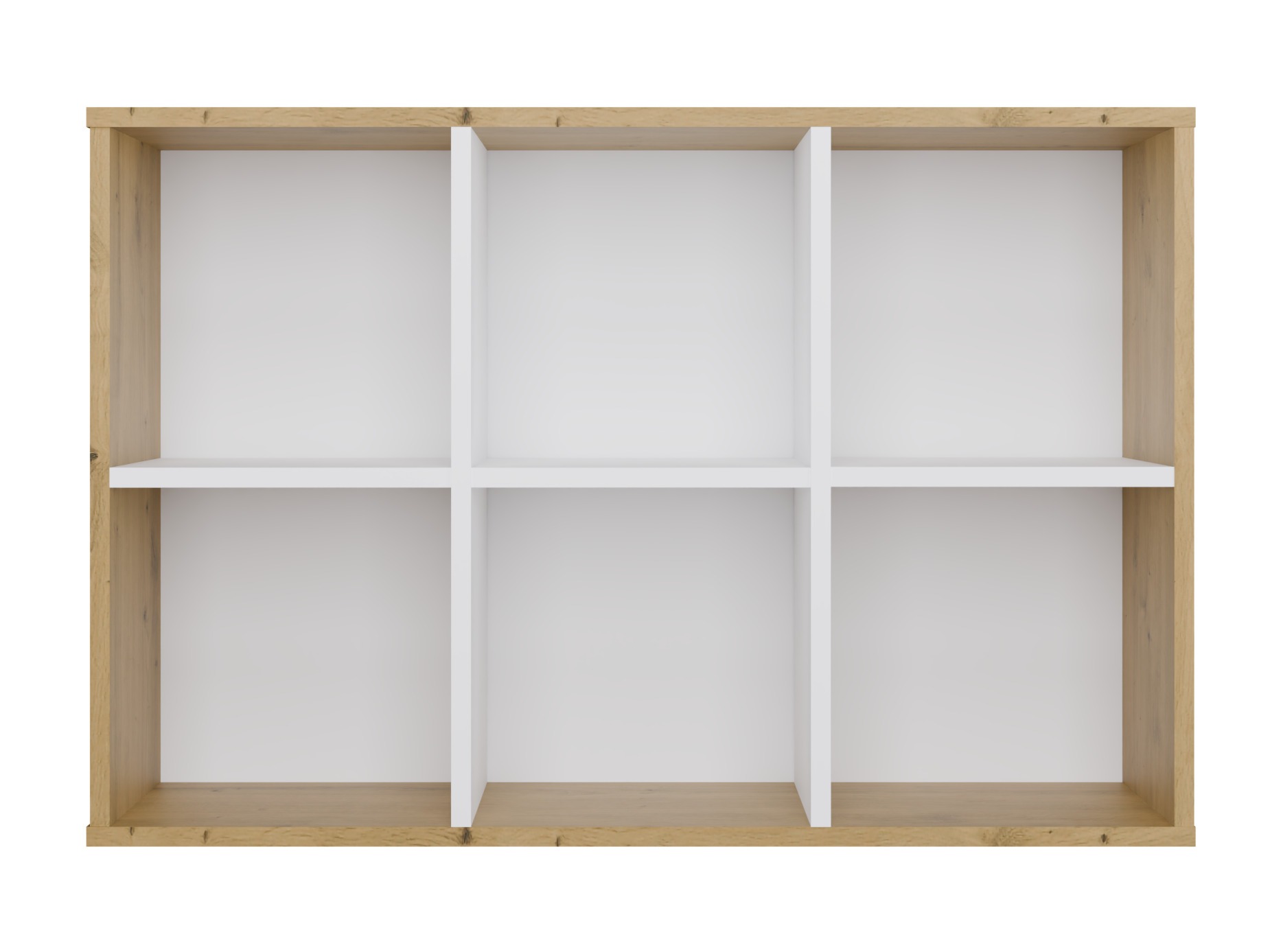 Regal Mandeville 296 (Weiß + Artisan Eichenholzoptik)