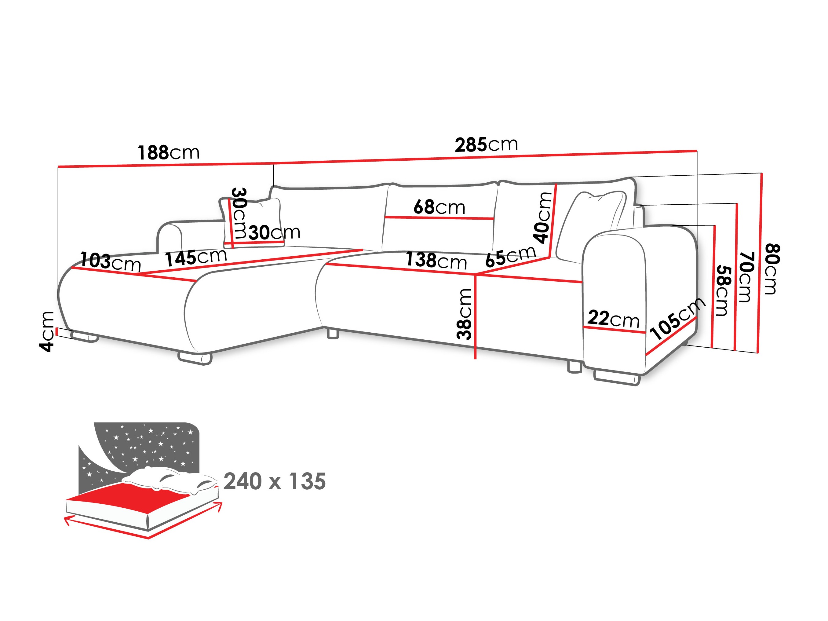 Ecksofa Comfivo 410 (Taro 01)