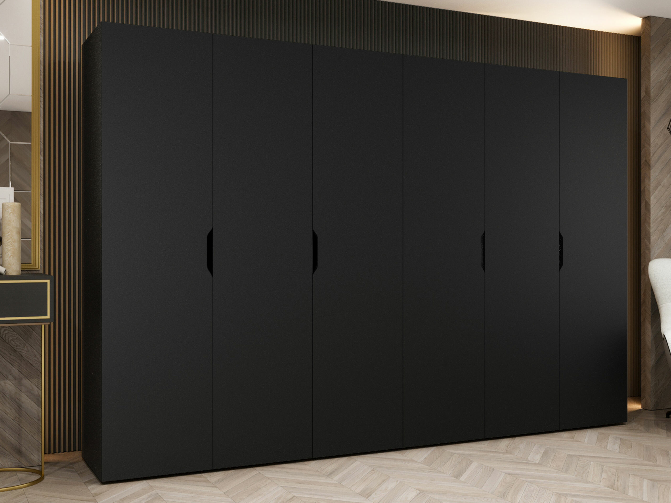 Kleiderschrank Hartford 517 (Schwarz)