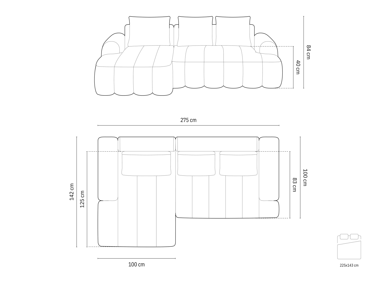 Ecksofa Evarelbo 103 (Vogue 13)