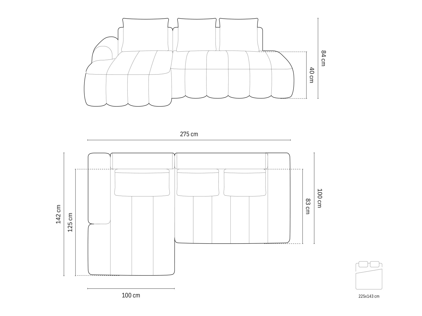 Ecksofa Evarelbo 104 (Vogue 13)