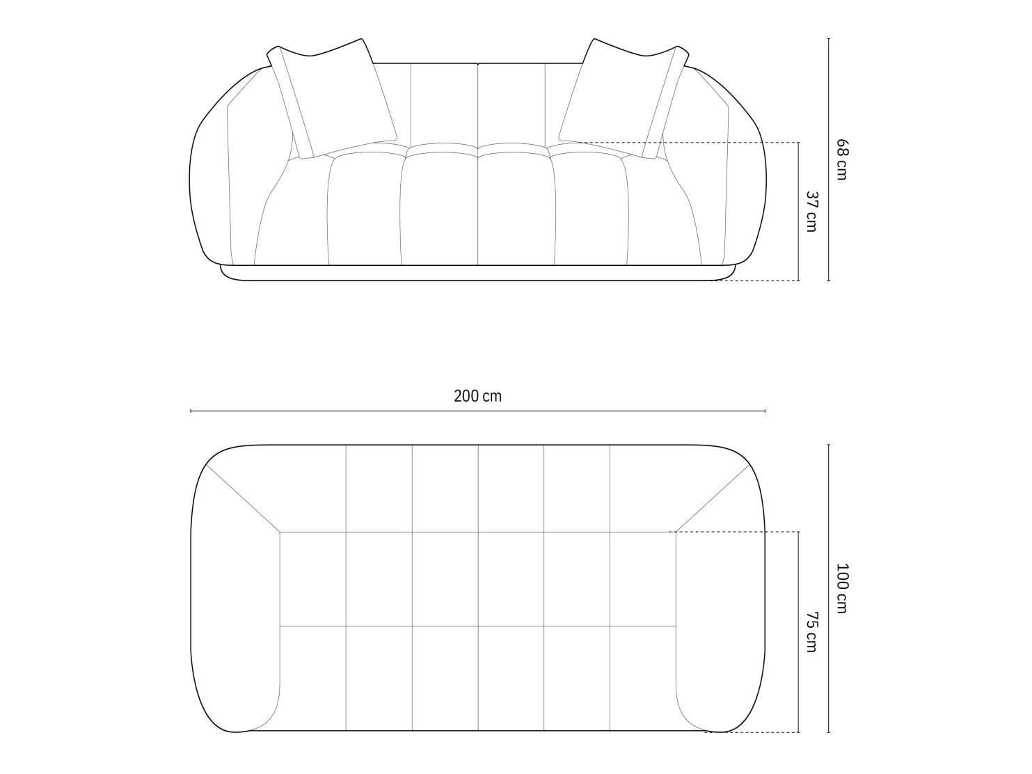 Sofa Beckley 174 (Heritage Ash)